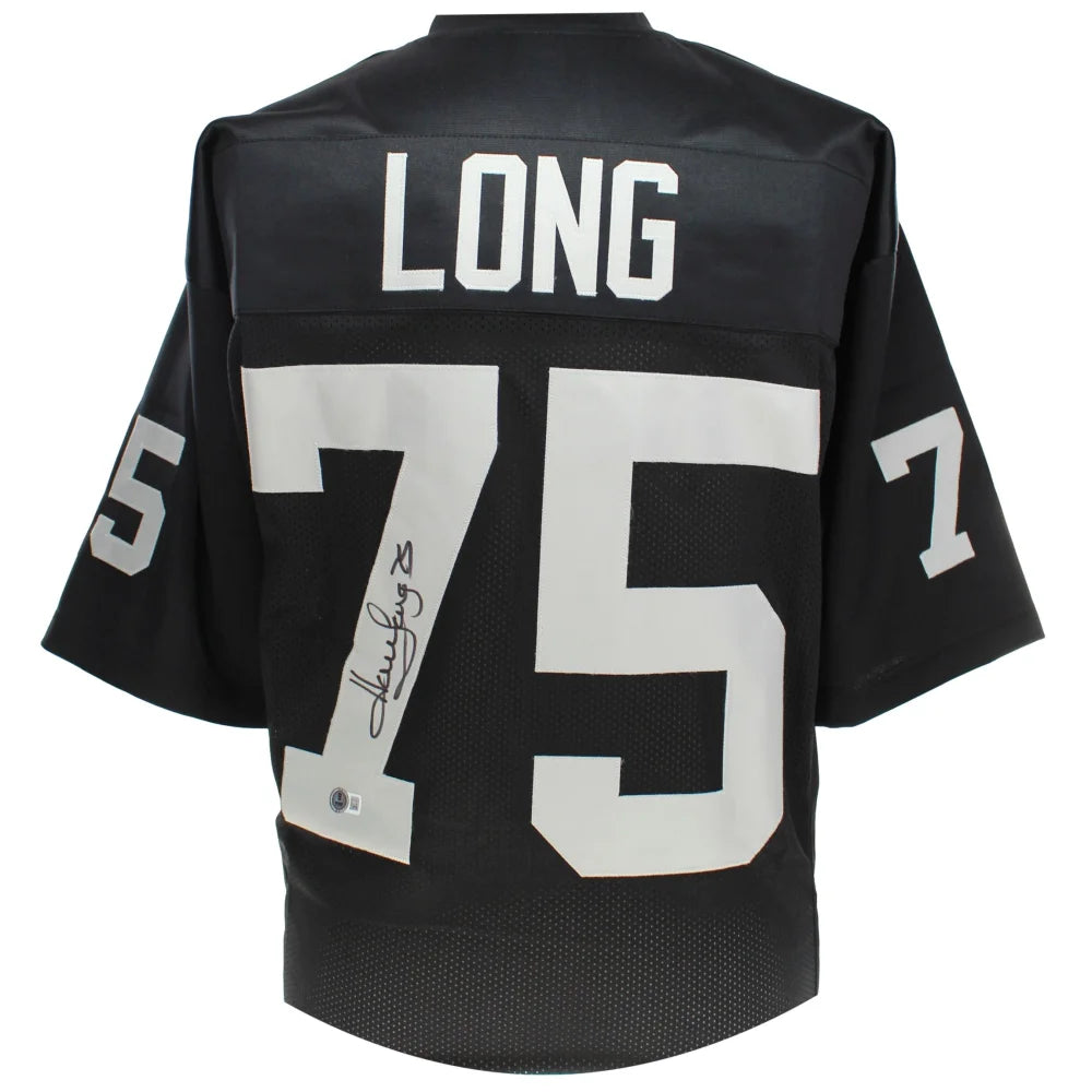 Howie Long Autographed Oakland Raiders Black Jersey with BAS COA - Perfect for NFL Fans, Collectors & Memorabilia Displays