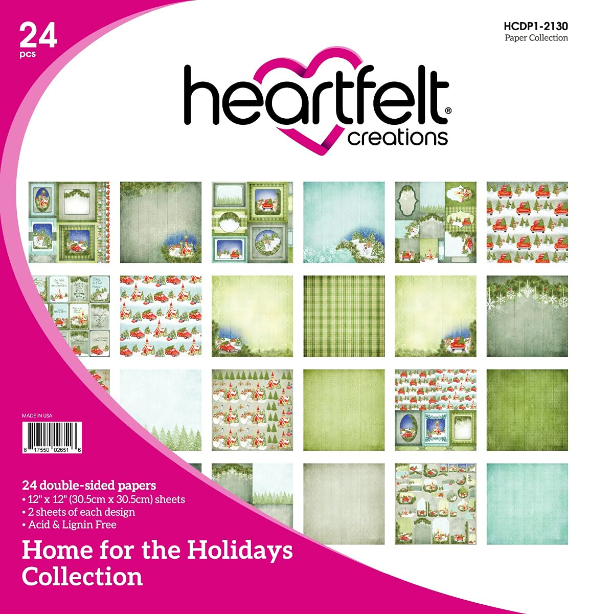 Heartfelt Creations Heartfelt Paper Collection - Home for The Holidays Scrapbooking & Card Making Supplies | Perfect for DIY Holiday Cards, Home Decor, and Gift Wrapping