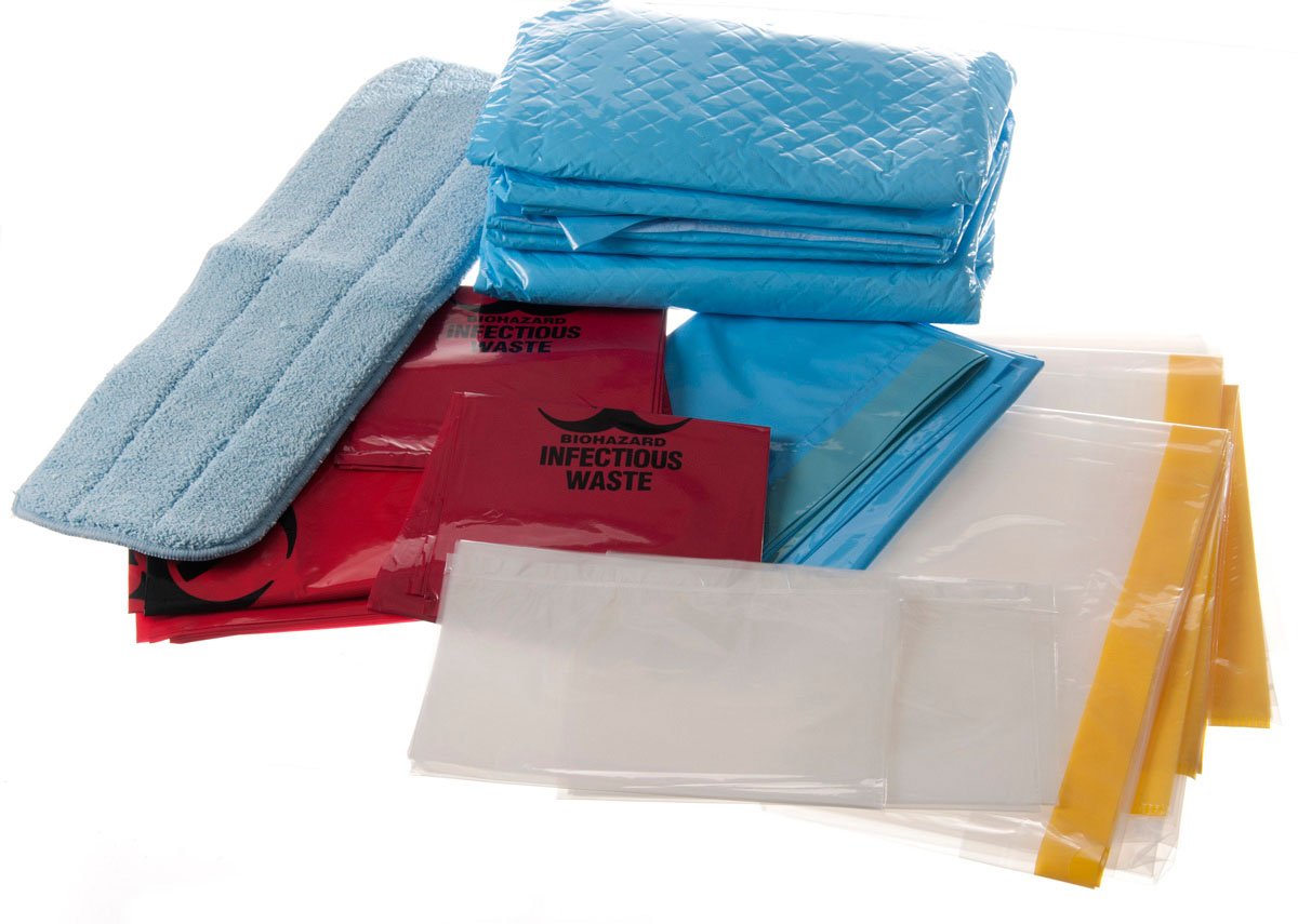 Medline DYKQSUITEM QuickSuite Microfiber Cleaning Kit - 10 Pack | Hospital-Grade Disposable Wipes for Medical Facilities, Clinics & Home Care | Ideal for Surface Disinfection & Spill Cleanup