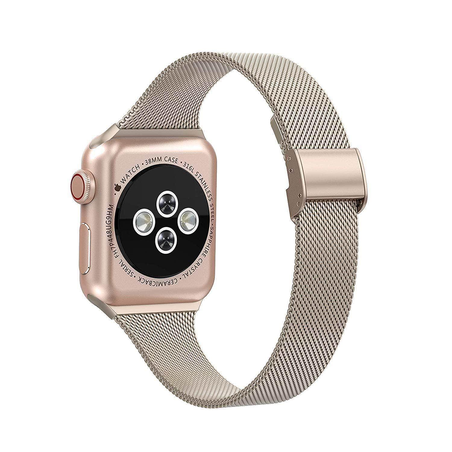 Premium Stainless Steel Milanese Loop Band for Apple Watch - Adjustable Magnetic Closure, Compatible with All Apple Watch Models - Perfect for Workouts, Office & Everyday Wear