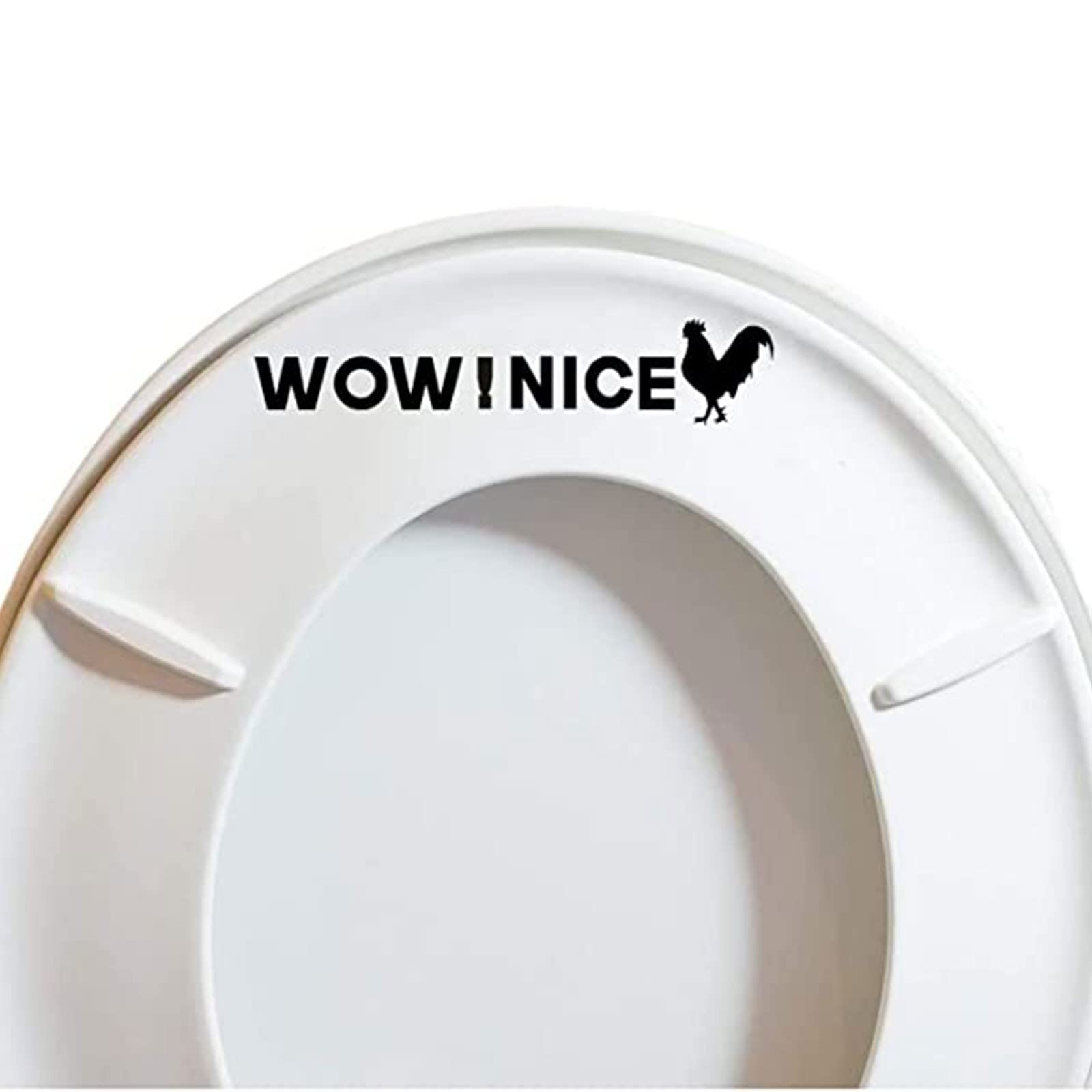 Funny Rooster Toilet Sticker Decal - Prank Vinyl Stickers for Toilet Seat - Durable & Waterproof Bathroom Decoration - Great for Gag Gifts & Home Pranks