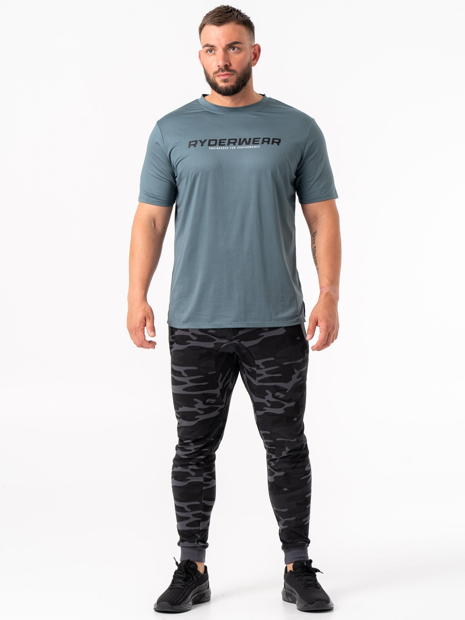 High-Performance Energy Track Pants - Black Camo Print for Men & Women | Gym Workout, Running & Casual Wear