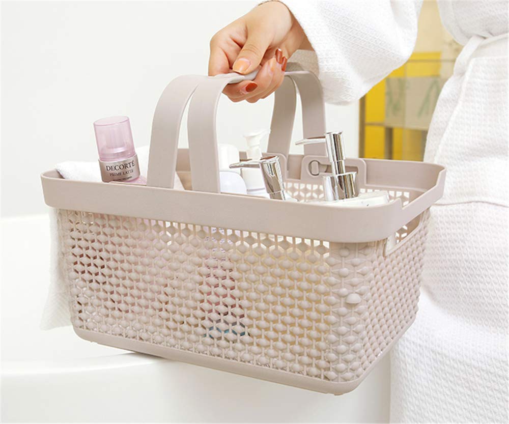 Portable Picnic Basket with Handles - Foldable Food Storage for Snacks, Fruits & Vegetables - Lightweight & Durable for Outdoor Picnics, Camping & Grocery Shopping (Grey)