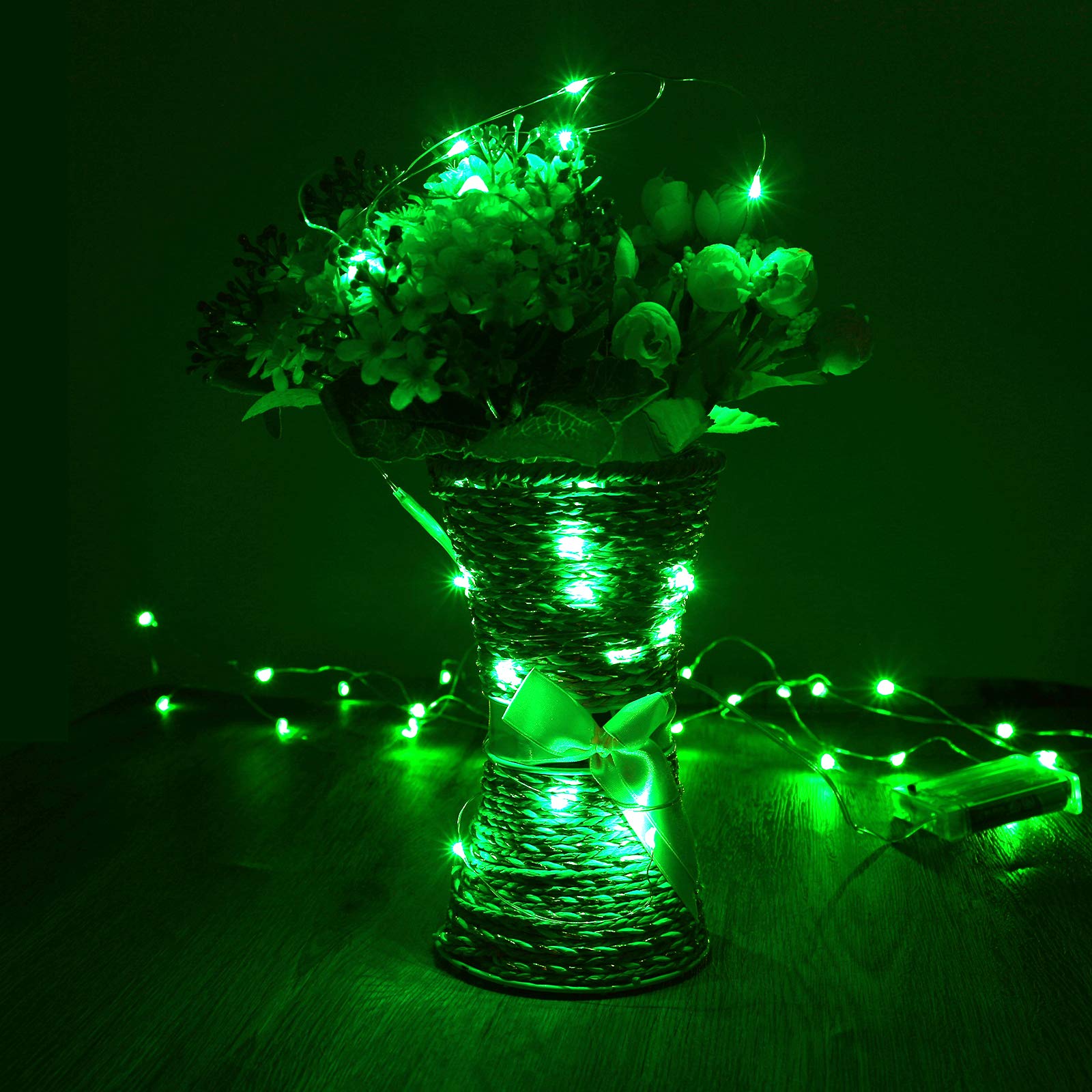 Waterproof LED Fairy String Lights - 10FT Green Starry Lights for Indoor & Outdoor Decor, Christmas, Parties, DIY Home Decoration | Perfect for Bedroom, Garden, Wedding, Holiday Lighting