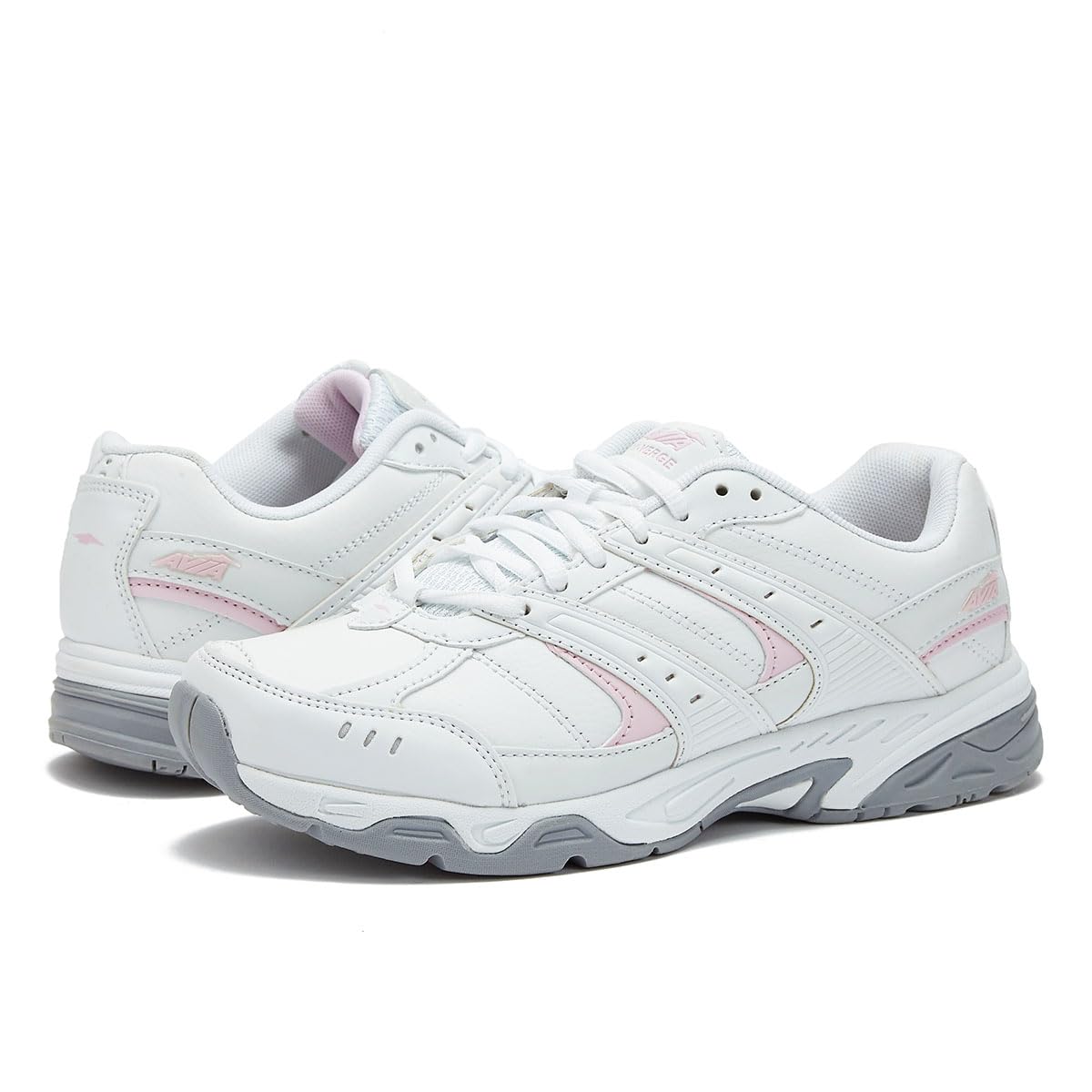 Avia Verge Women's Sneakers - Lightweight Tennis, Court, Cross Training & Pickleball Shoes with Arch Support | Wide & Medium Width Options | Classic Black & Walking White | Perfect for Gym, Workouts & Casual Wear