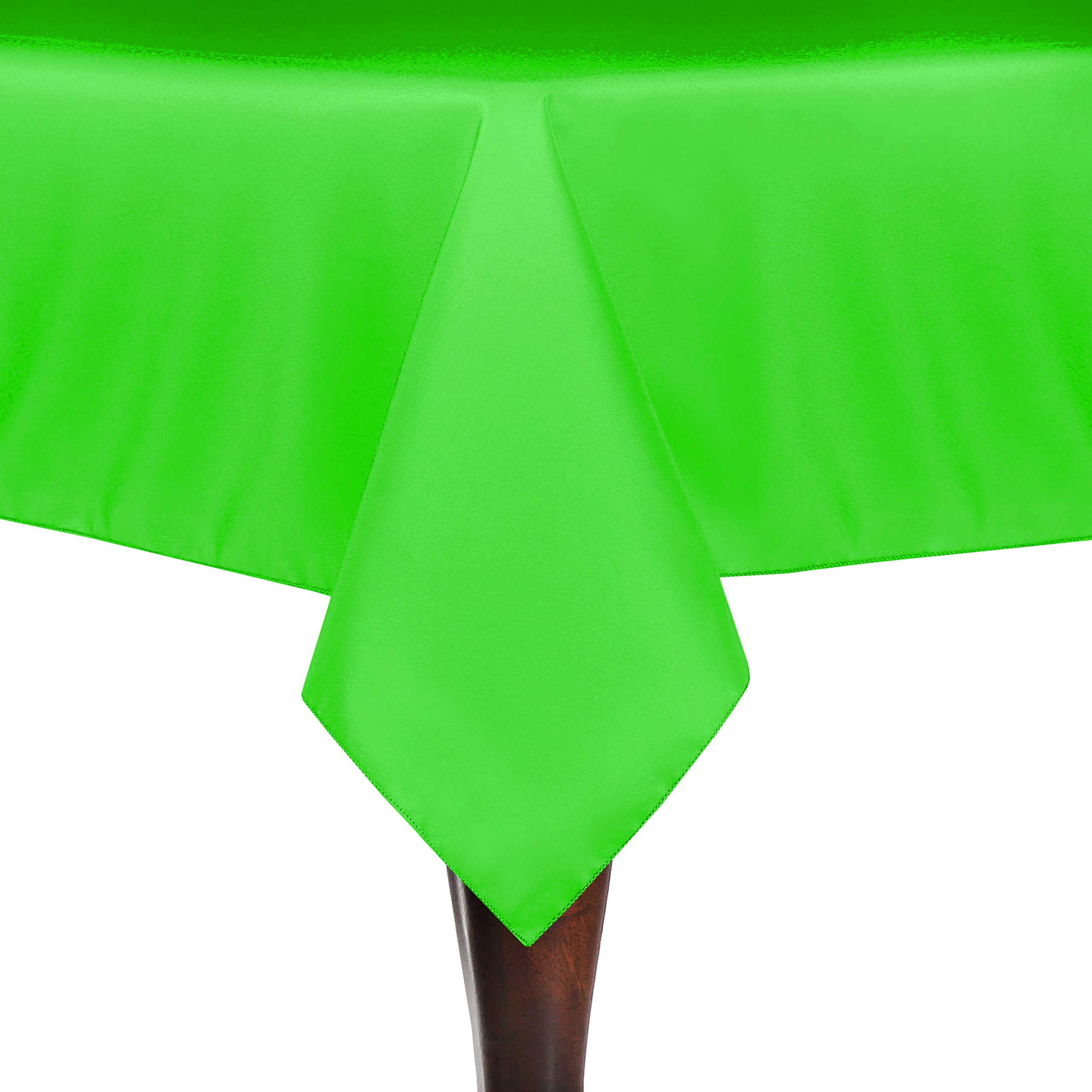 Neon Green Polyester Linen Tablecloth 72x108