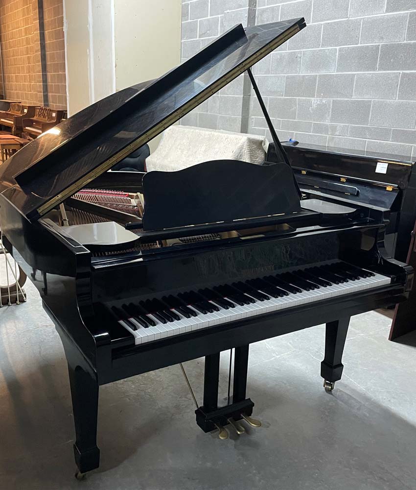 1987 Schumann 5'9 G82 Grand Piano - Polished Ebony Finish with Serial Number 8701180 | Perfect for Concert Halls, Music Studios & Luxury Home Decor