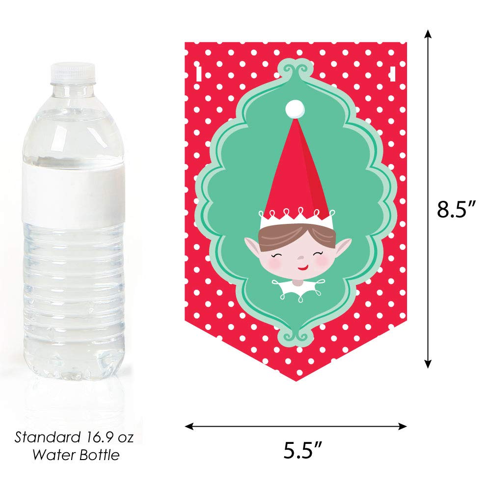 Elf Squad Birthday Bunting Banner for Kids - Fun Elf-Themed Party Decorations - Happy Birthday Banner - Perfect for Christmas Parties, Elf on the Shelf Events & Kids Birthday Celebrations