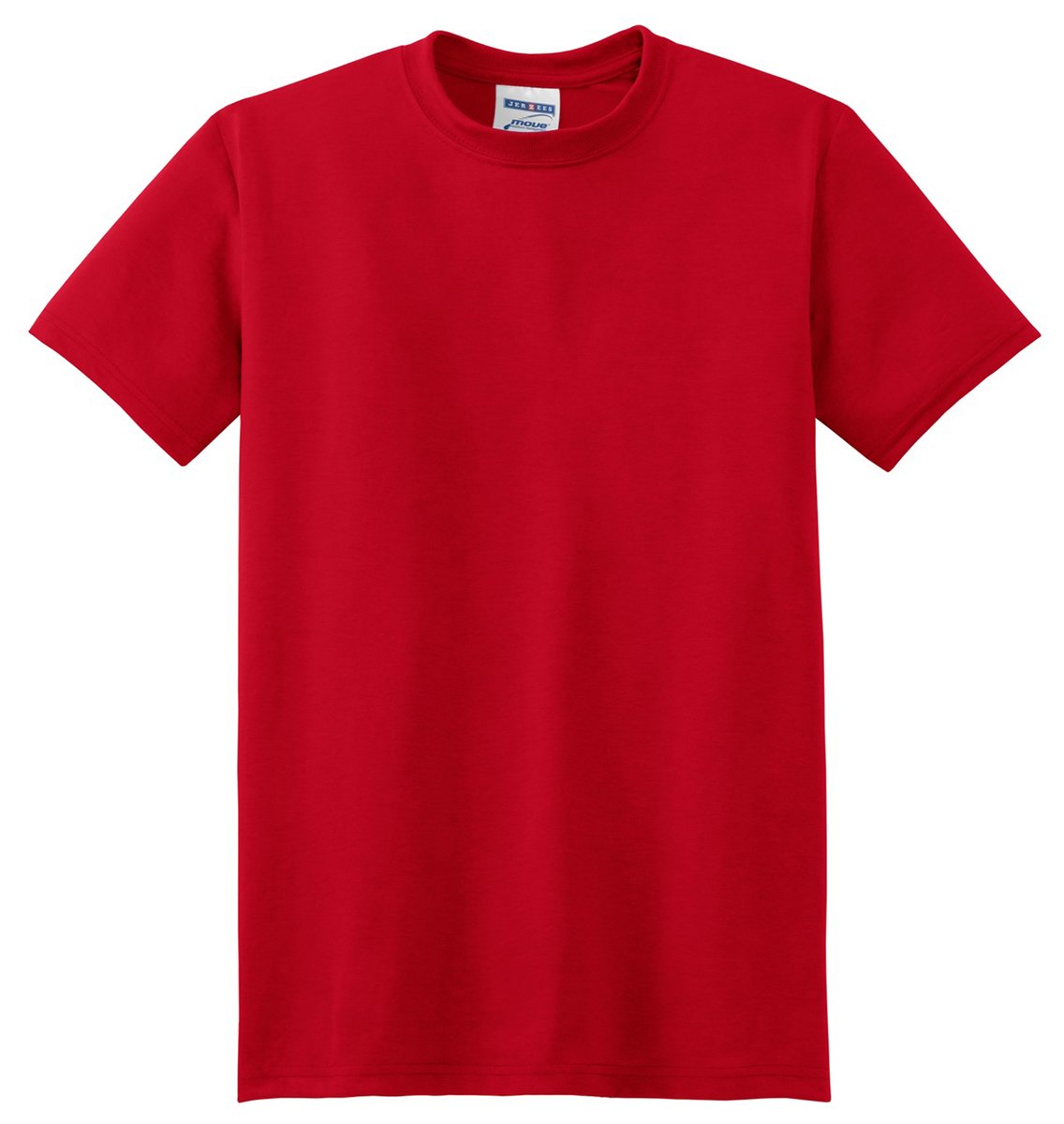 Jerzees Men's True Red XL T-Shirt - Soft Cotton Crewneck Tee for Casual Wear & Everyday Comfort