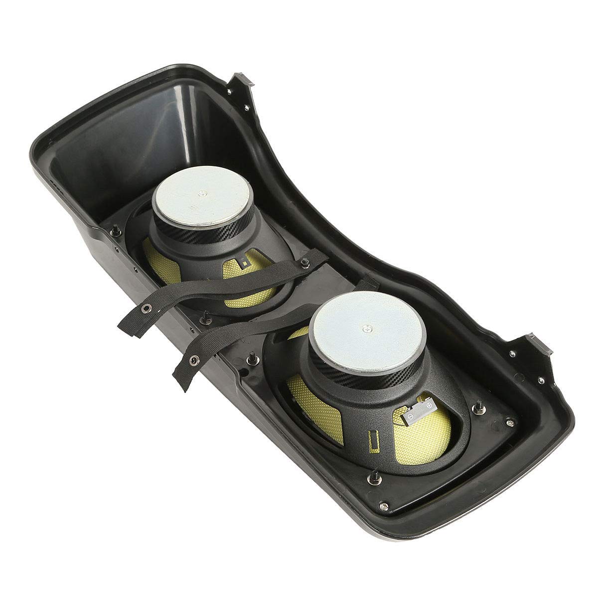 TCT-MOTORPARTS 6x9 Inch Saddlebag Speaker Lids with 4 Speakers - Compatible with Harley Touring Road King, Street Glide, Electra Glide Ultra Classic 1994-2013 - Perfect for Motorcycle Audio Upgrades & Long Rides