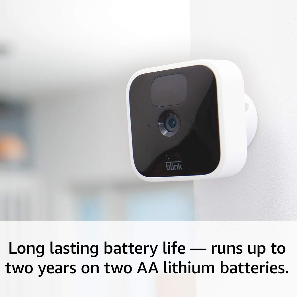 Blink Indoor Wireless HD Security Camera System - 4 Pack with 2-Year Battery Life, Motion Detection, Two-Way Audio & Alexa Compatibility | Free Blink Subscription Trial | Ideal for Home Monitoring, Baby Watching & Pet Surveillance
