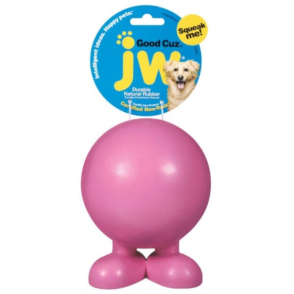 JW Good Cuz Durable Hard Rubber Dog Chew Toy - Tough Chewing Toy for Aggressive Chewers, Teething Puppies & Large Breed Dogs - Perfect for Indoor & Outdoor Play, Training Rewards & Dental Health