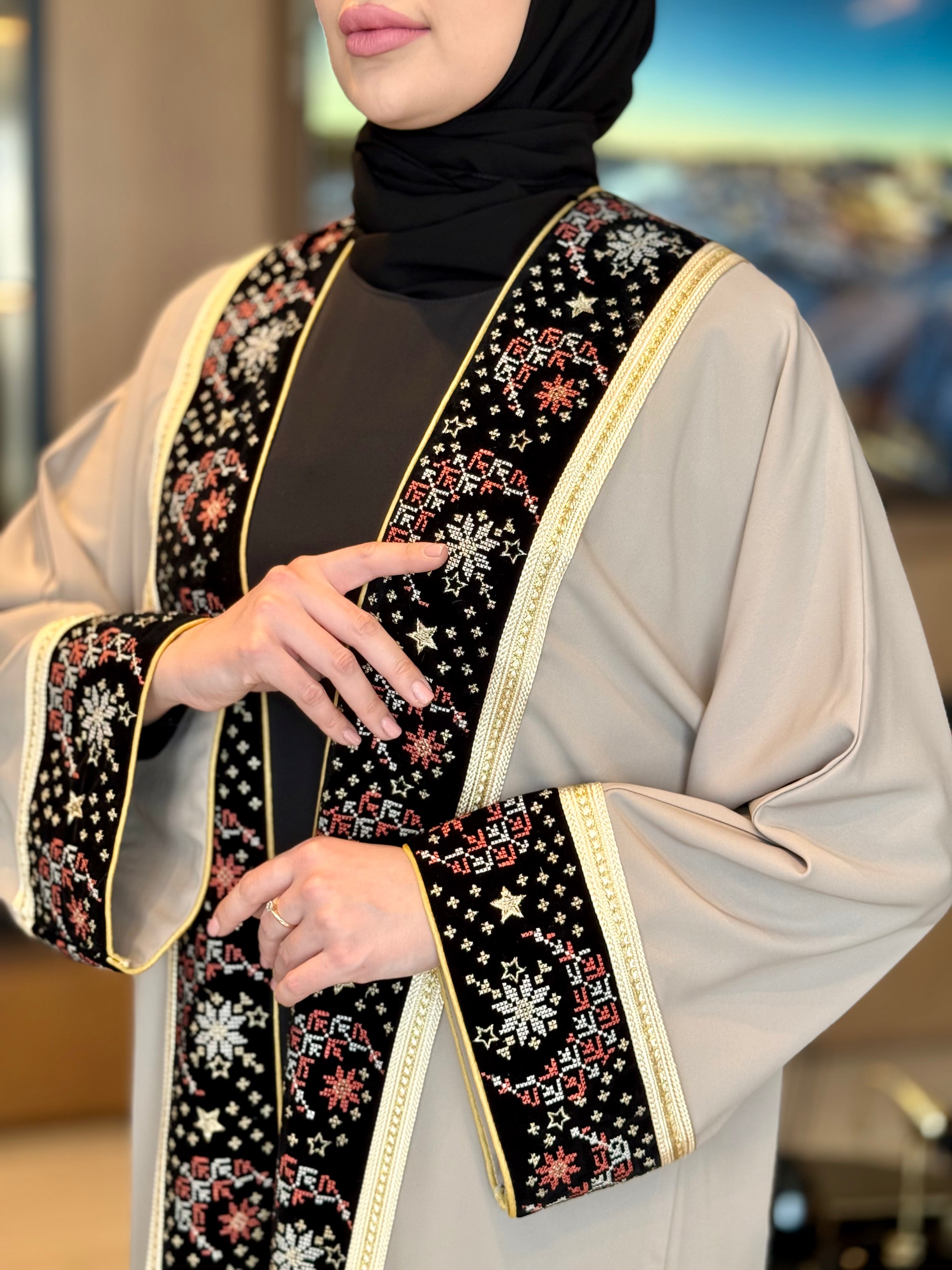 Luxury Embroidered Abaya Dress for Women - Elegant Islamic Modest Fashion - Perfect for Prayer, Weddings & Special Occasions