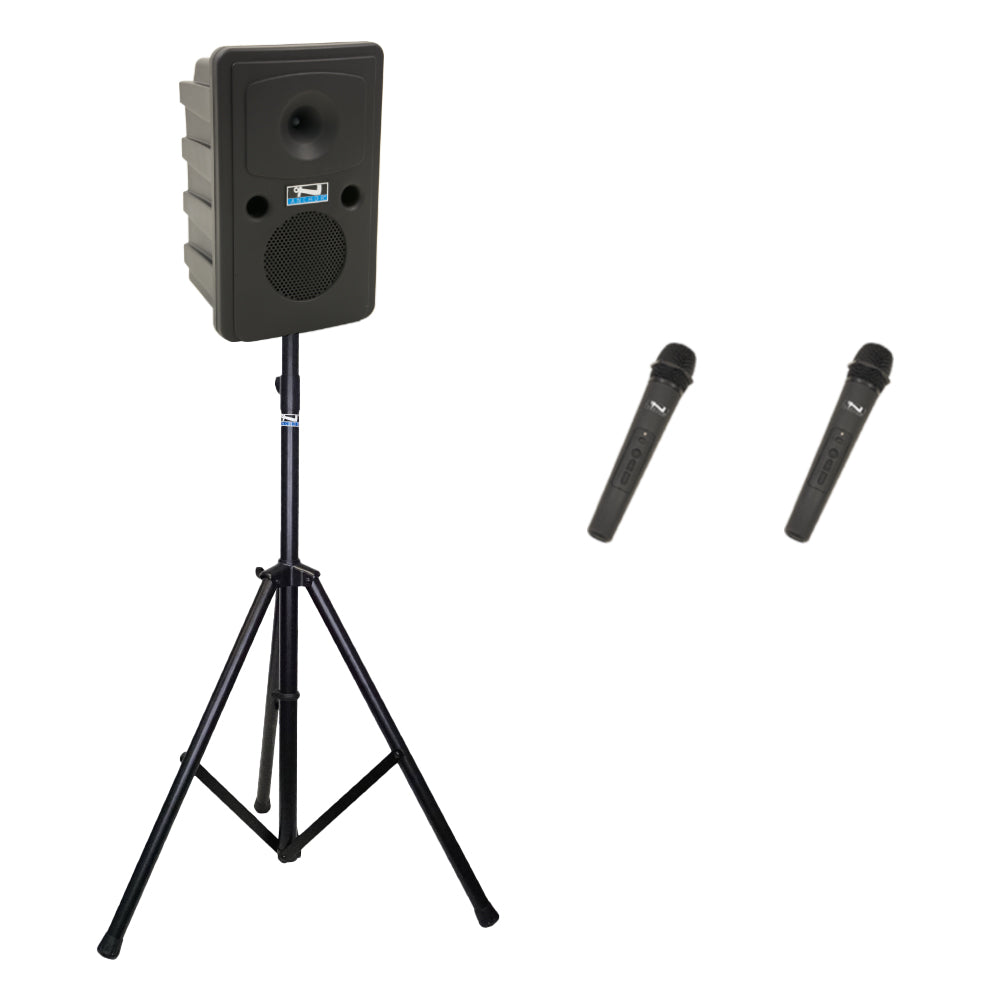 Anchor Audio Go Getter U2 Portable Bluetooth Speaker with 2 Wireless Microphones - Perfect for Outdoor Events, Parties & Karaoke Nights