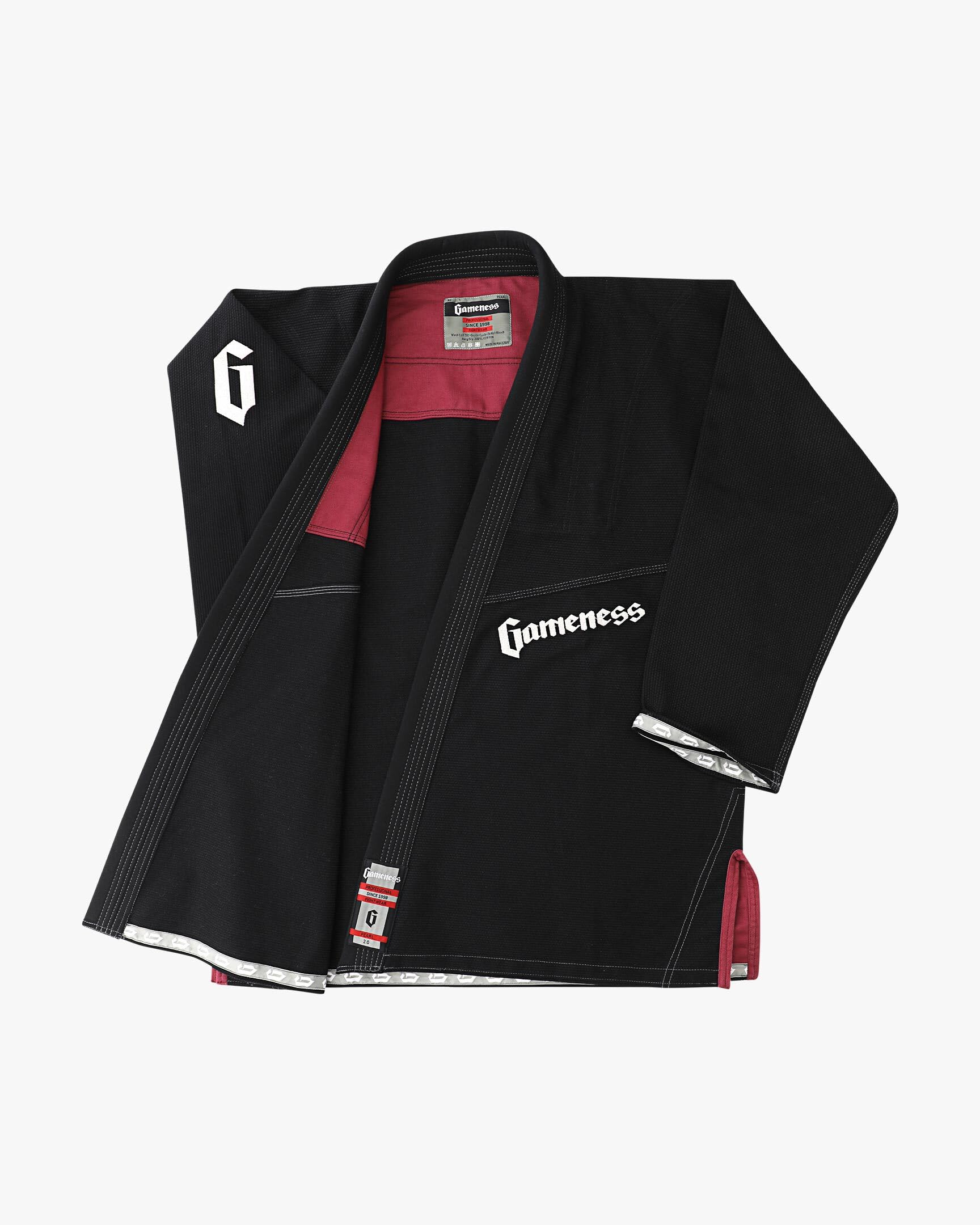 Gameness Male Jiu Jitsu Pearl Gi 2.0 | Premium BJJ Gi for Training & Competition | Lightweight & Durable Brazilian Jiu-Jitsu Uniform for Men
