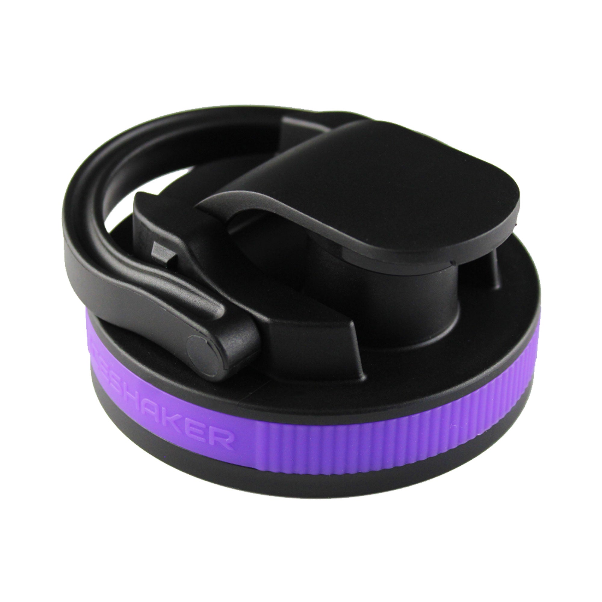 26oz Shaker Bottle Lid - Black with Purple Band for Protein Shakes & Gym Workouts | BPA-Free Leakproof Blender Bottle Replacement Top