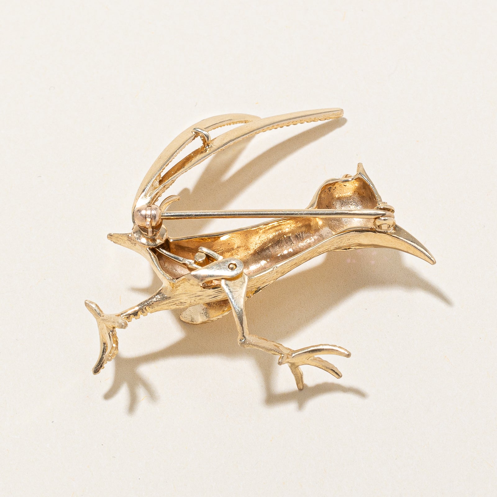 Exquisite Roadrunner Bird Ruby Brooch with 0.02ct Genuine Ruby | Elegant Jewelry for Women | Perfect Gift for Birthdays, Anniversaries & Special Occasions