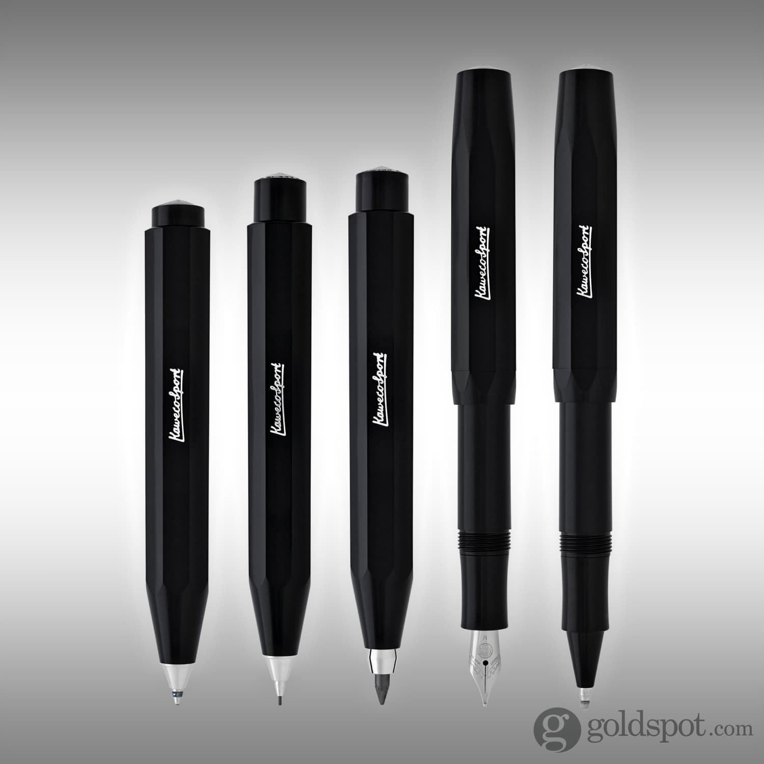 Kaweco Skyline Sport Ballpoint Pen - Premium Black Retractable Ink Pen for Writing, Note Taking & Everyday Carry (EDC) - Perfect Gift for Professionals, Students & Office Use