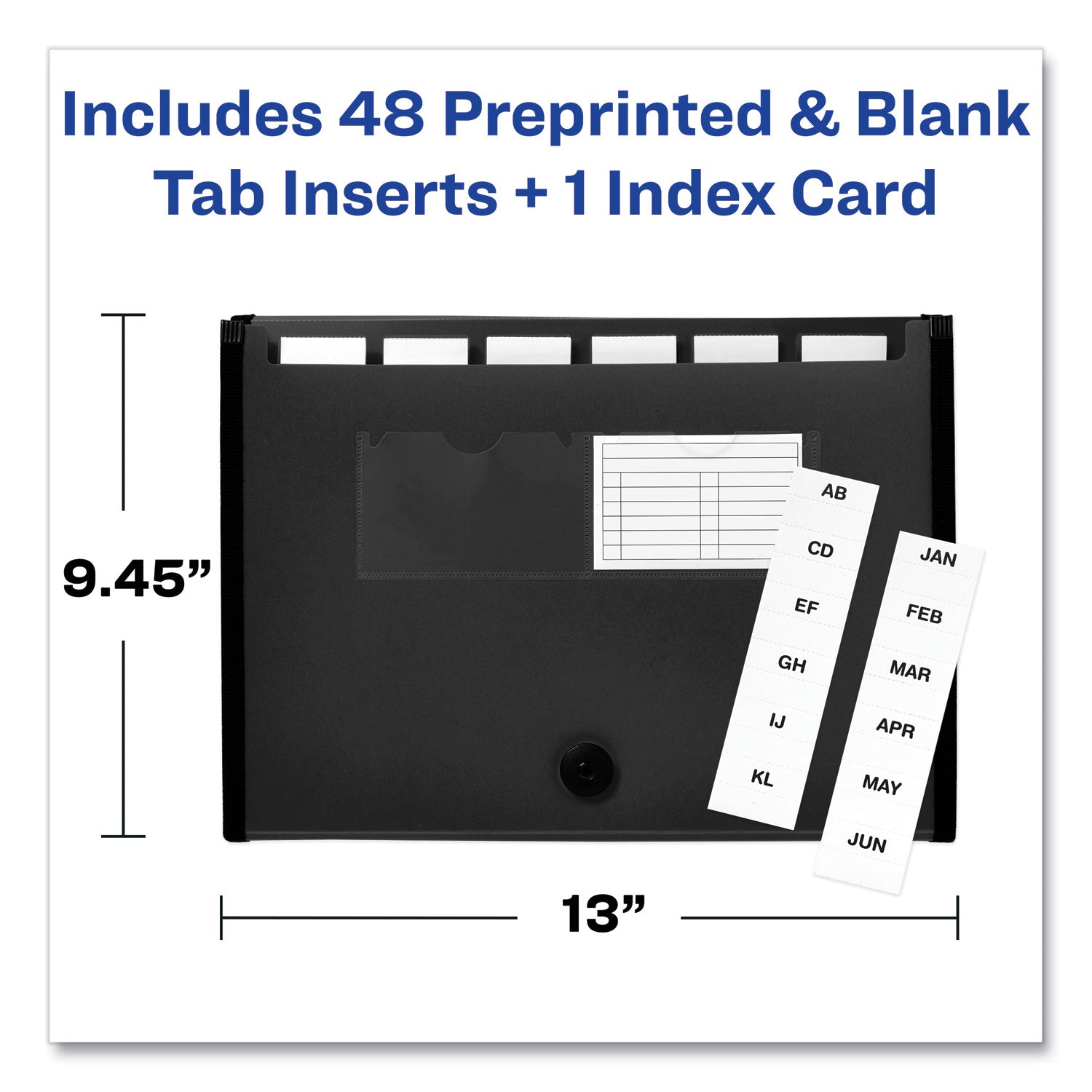 Avery® Expanding File Folder Organizer - 7 Sections with Hook & Loop Closure, Letter Size (8.5