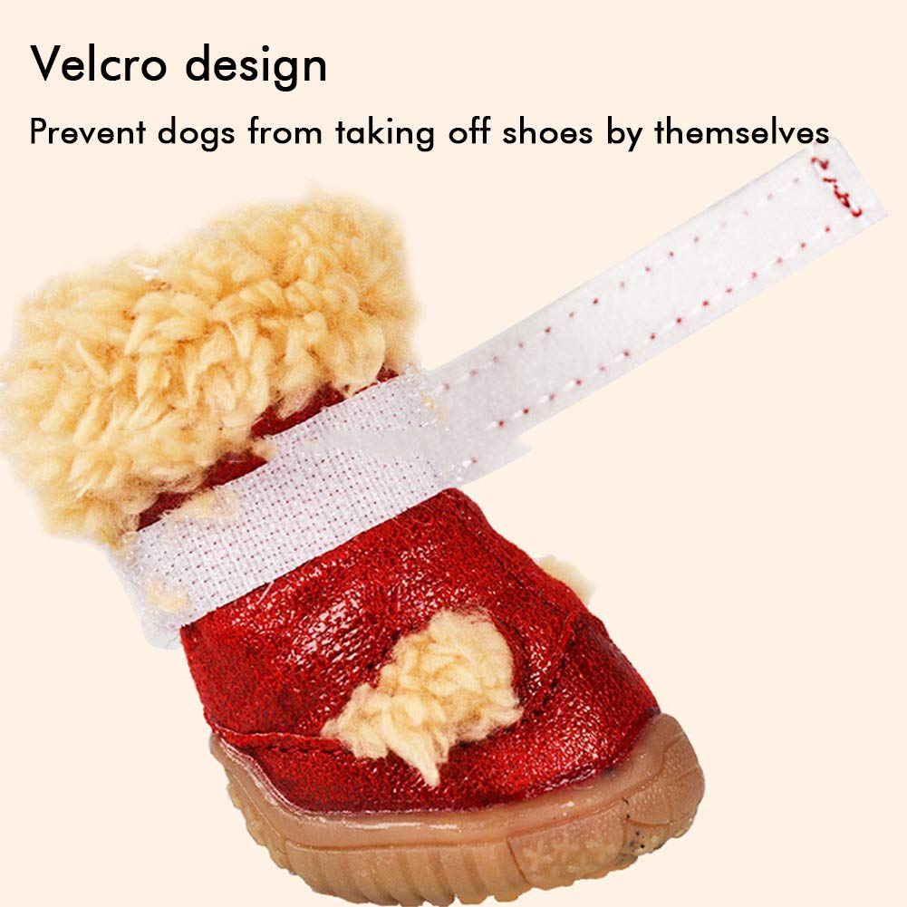 **Waterproof Dog Boots for Winter - Anti-Slip Sole Paw Protectors for Snow, Hiking & Outdoor Activities - Warm Pet Shoes for Dogs & Puppies (Brown, Size 5)**    *Perfect for snowy walks, hiking trails, and protecting paws from salt, ice, and rough terrain.*