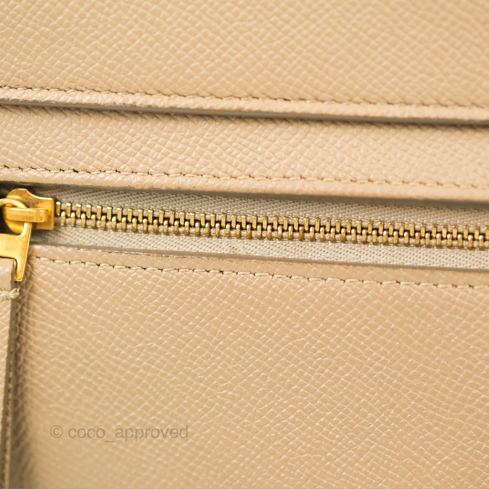 Celine Mini Belt Bag in Light Taupe - Genuine Grained Calfskin Leather with Gold Hardware | Perfect for Everyday Use, Work & Travel