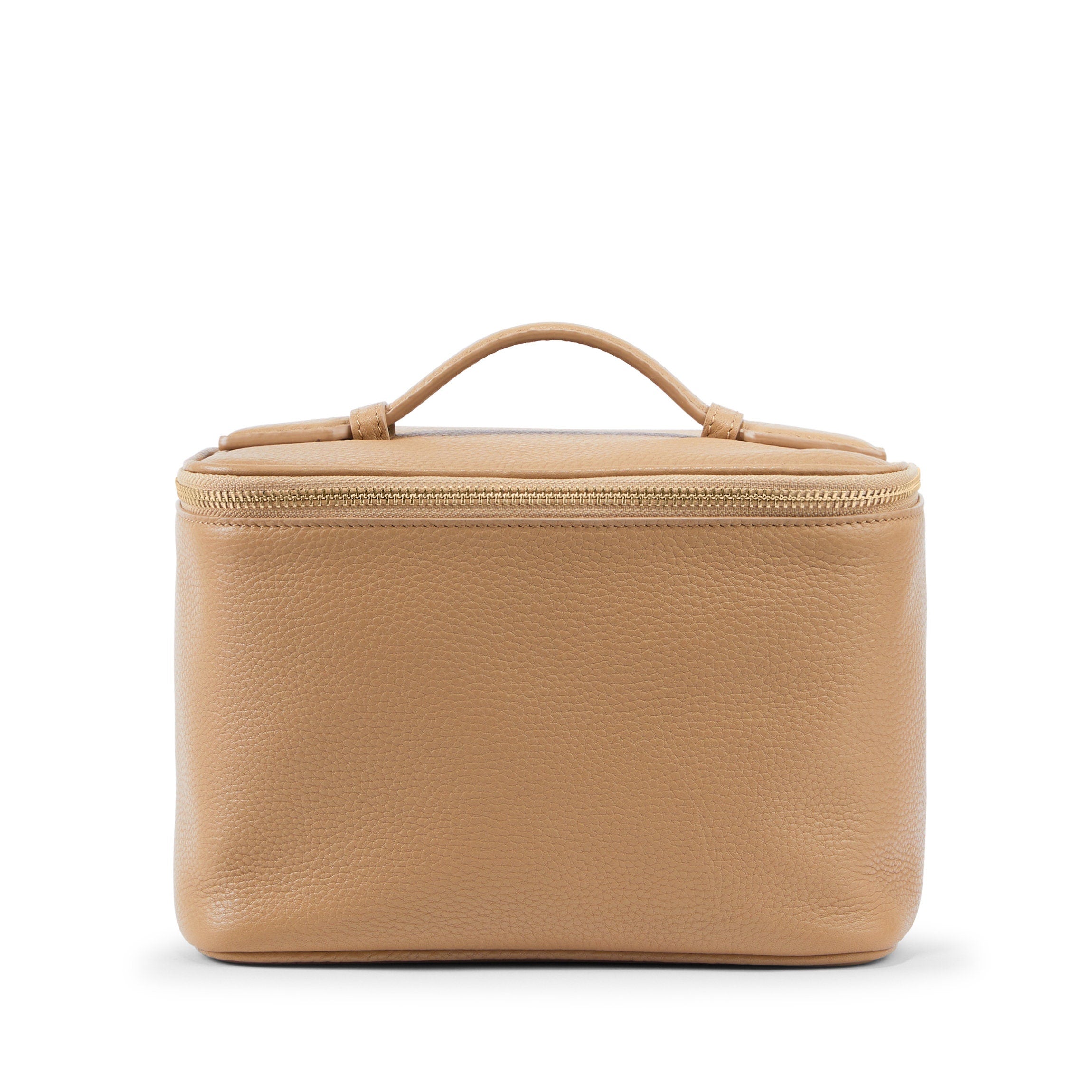 Professional Small Train Case in Camel Color - Perfect for Makeup Artists, Travel & Cosmetics Storage | Durable & Stylish Beauty Organizer