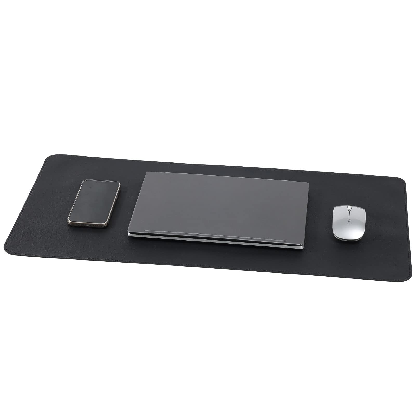 Premium PU Leather Desk Pad 27x13 Inches - Non-Slip Waterproof Office Desk Mat Protector with Large Mouse Pad Area | Perfect for Home Office, Gaming Setup & Workstation Decor (Black)