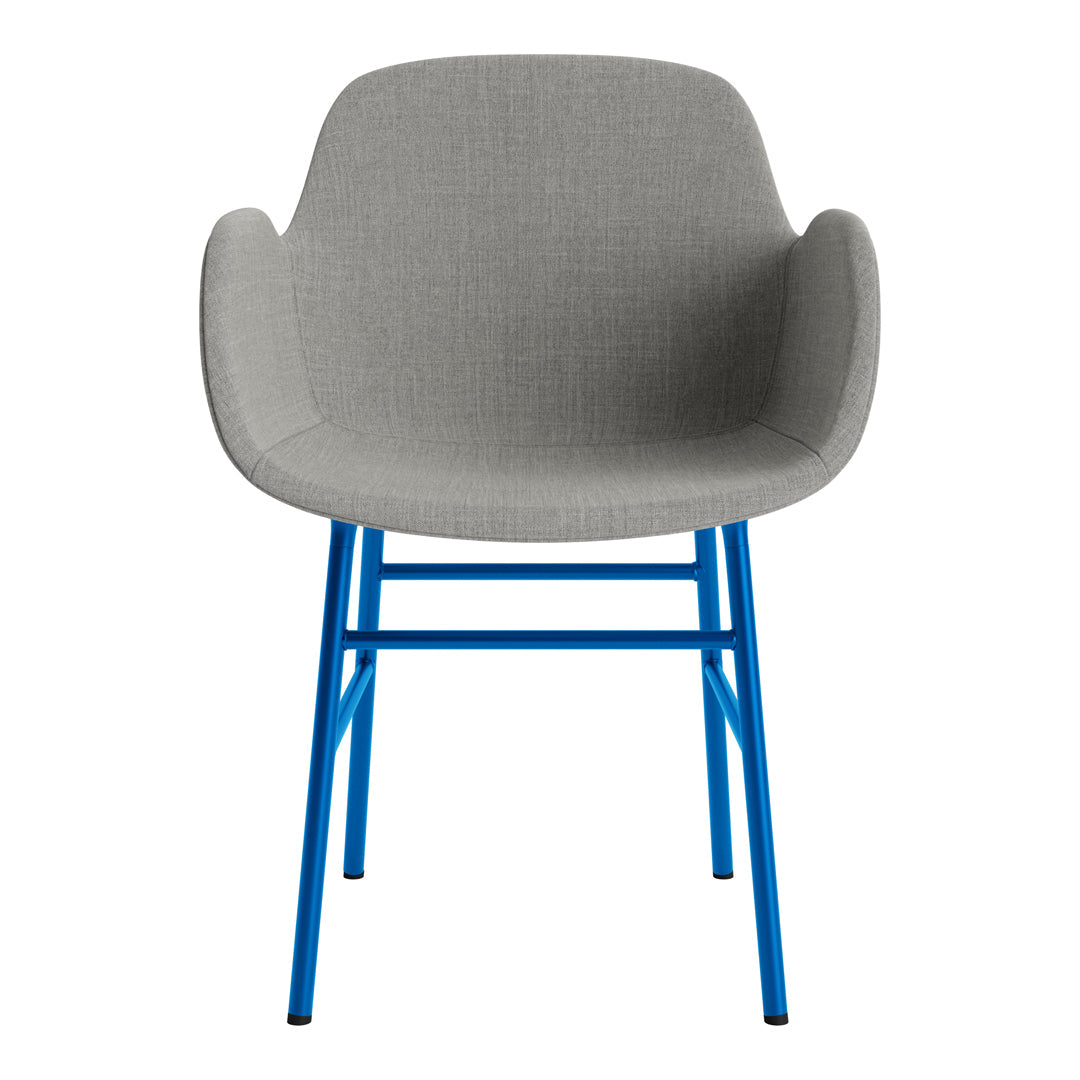 Modern Form Armchair with Sturdy Metal Legs & Soft Upholstery - Perfect for Living Room, Office, or Reading Nook
