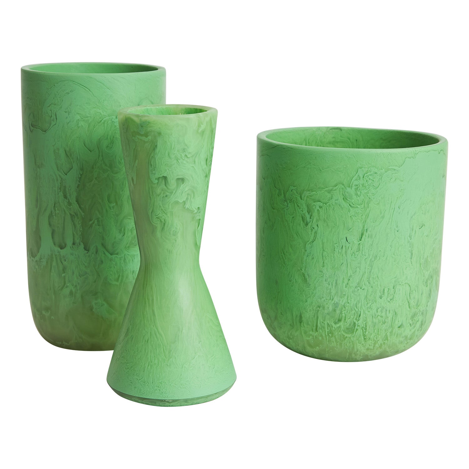 Elessi Emerald Green Glass Vase - Elegant Home Decor for Living Room, Dining Table & Wedding Centerpieces