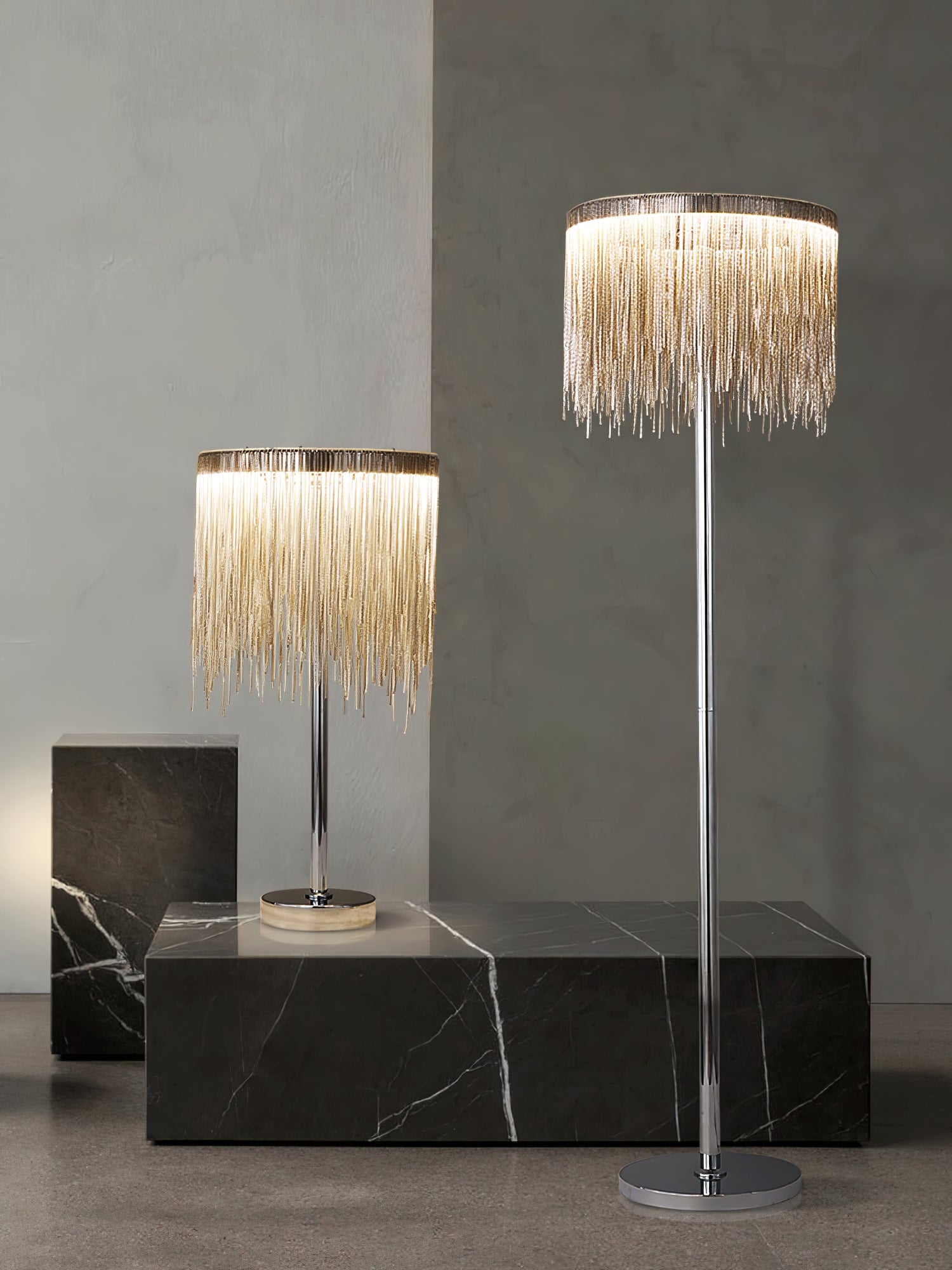 Tassel Floor Lamp with Beaded Chain - Modern Boho Home Decor for Living Room, Bedroom & Office Lighting