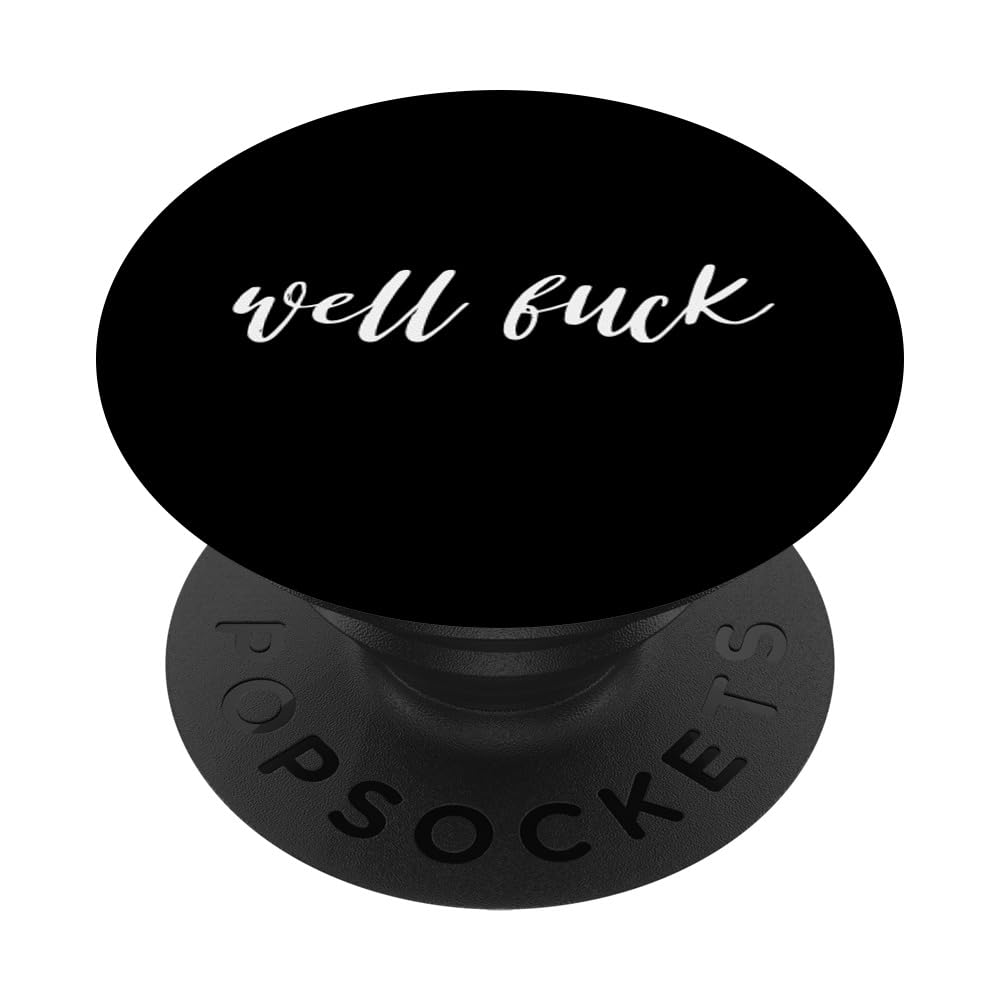 Black Funny Swear Word PopSocket - Salty Sarcastic PopGrip for Phones | Perfect for Expressing Attitude at Work, School or Social Media
