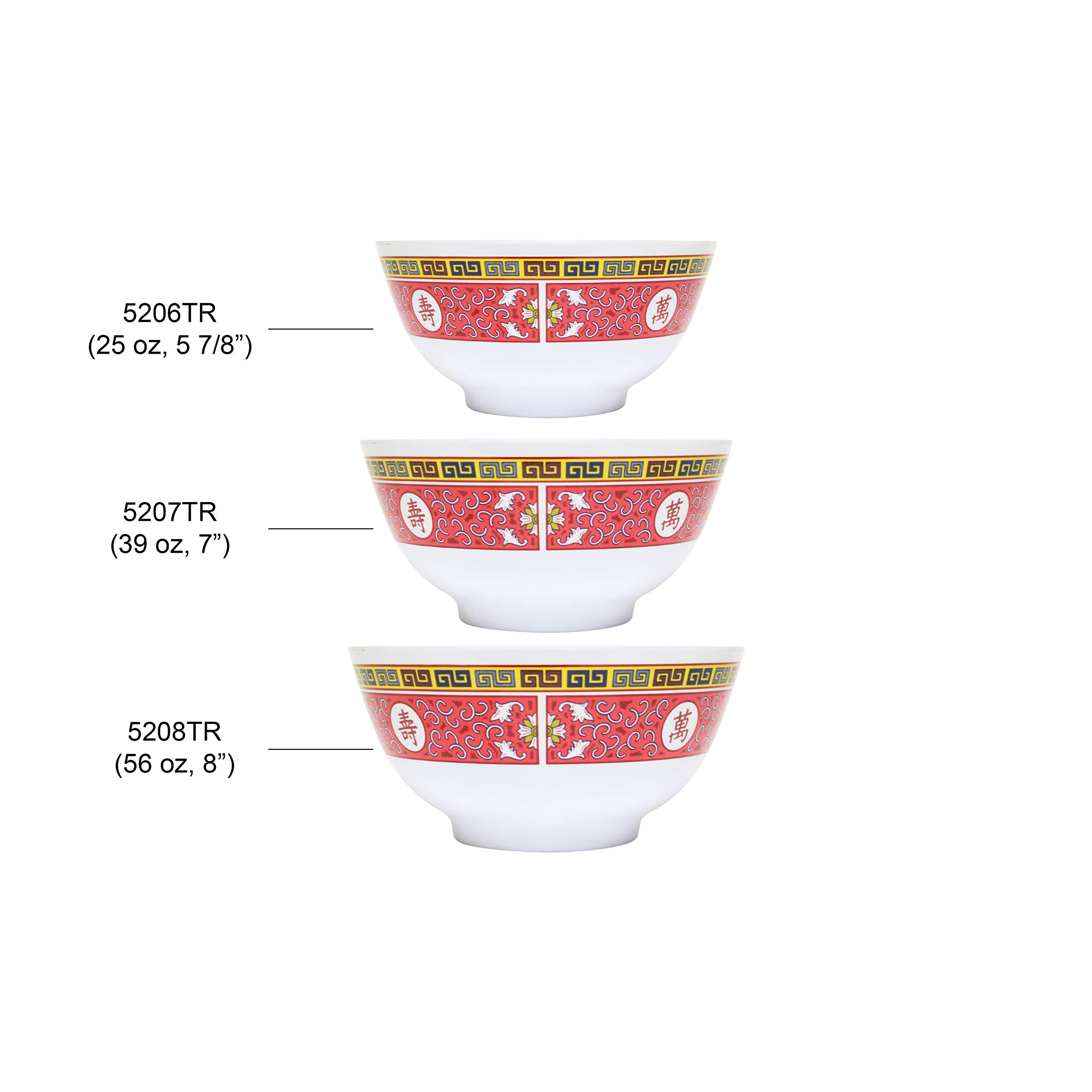 Premium Melamine Dinnerware Set - 25 oz Rice Bowl (5 7/8