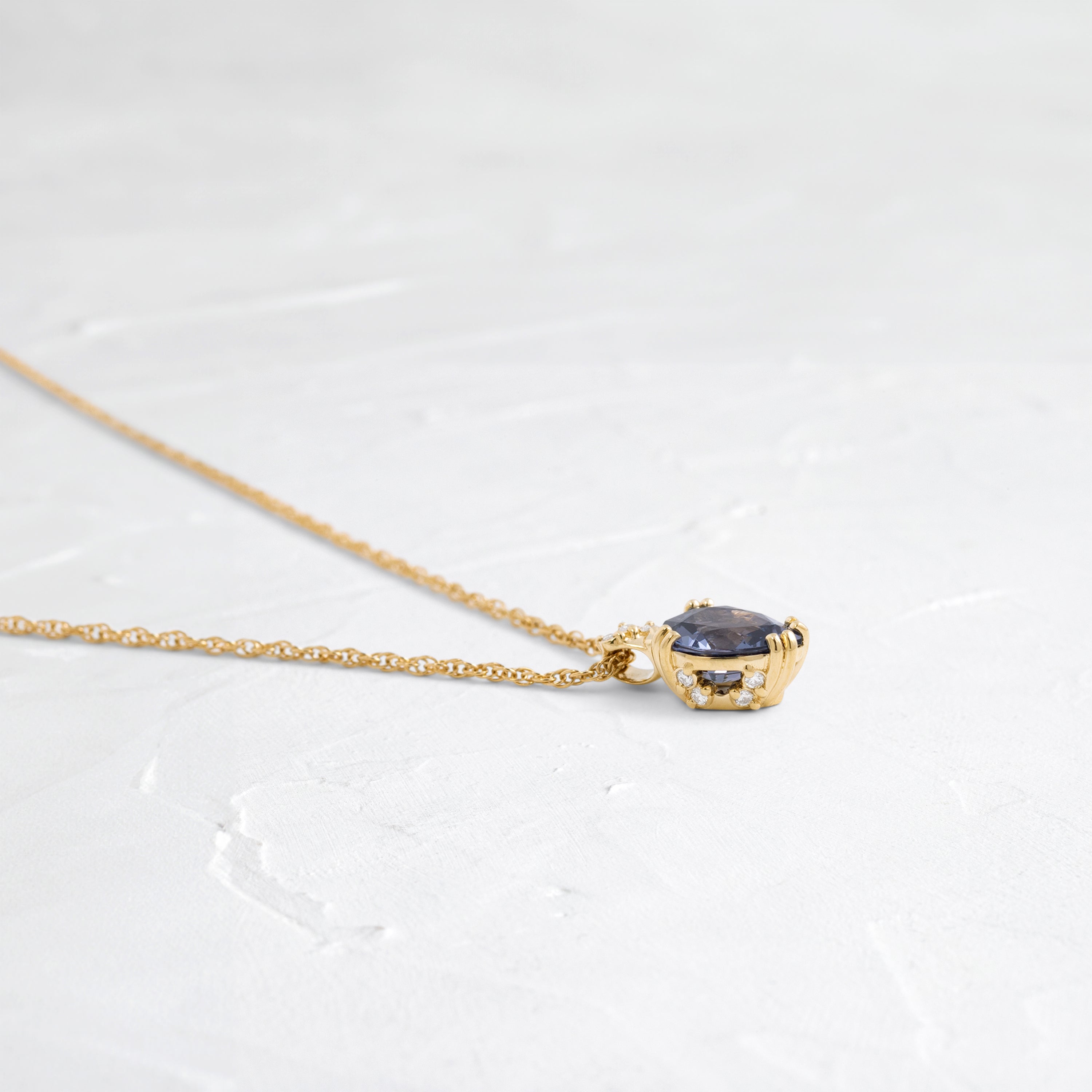 0.88ct Indigo Blue Spinel Necklace for Women - Elegant Bewilder Pendant Jewelry Gift for Birthday, Anniversary & Special Occasions