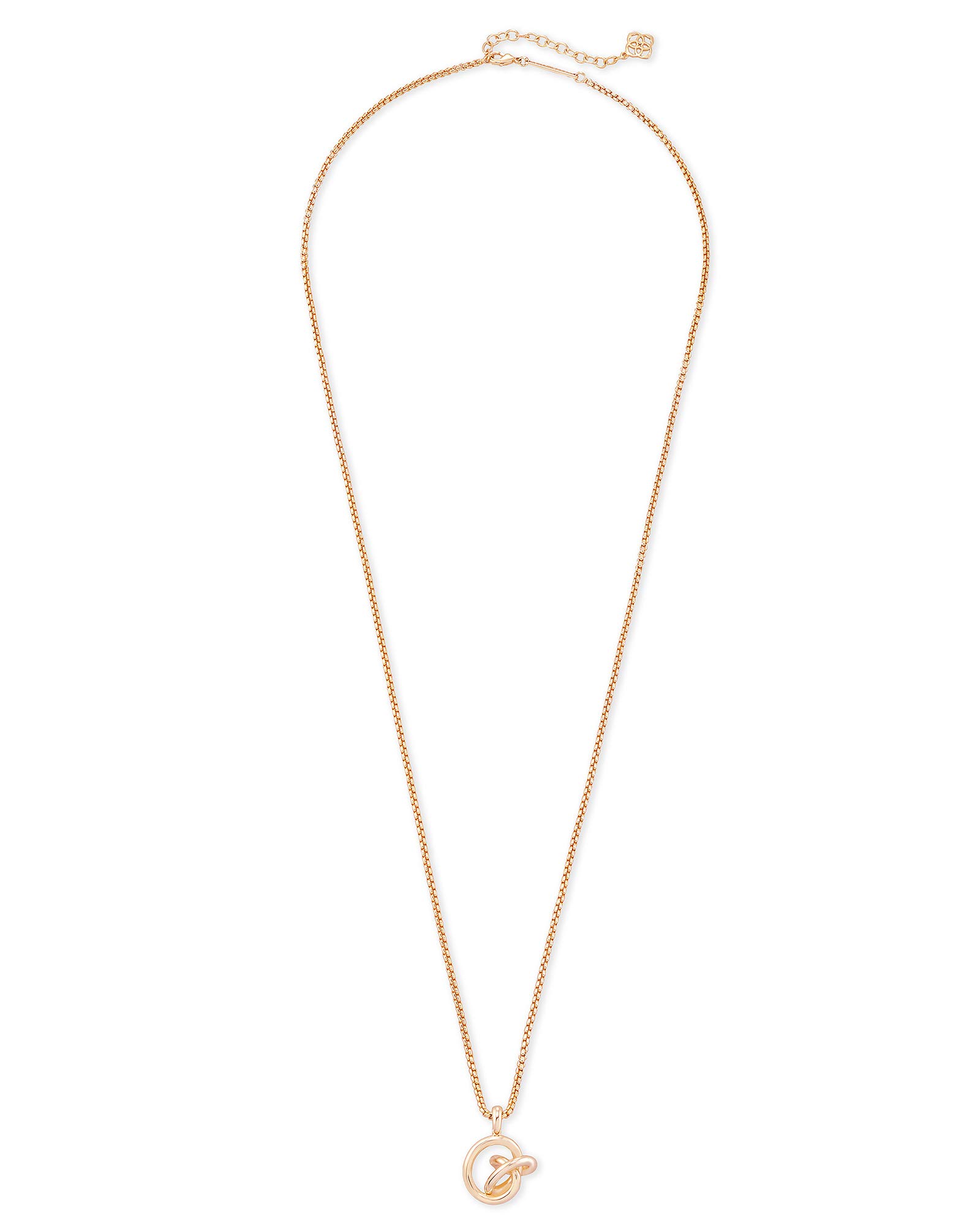 Kendra Scott Presleigh Love Knot Pendant Necklace - Rose Gold Jewelry for Women, Elegant Gift for Valentine's Day, Anniversary & Special Occasions
