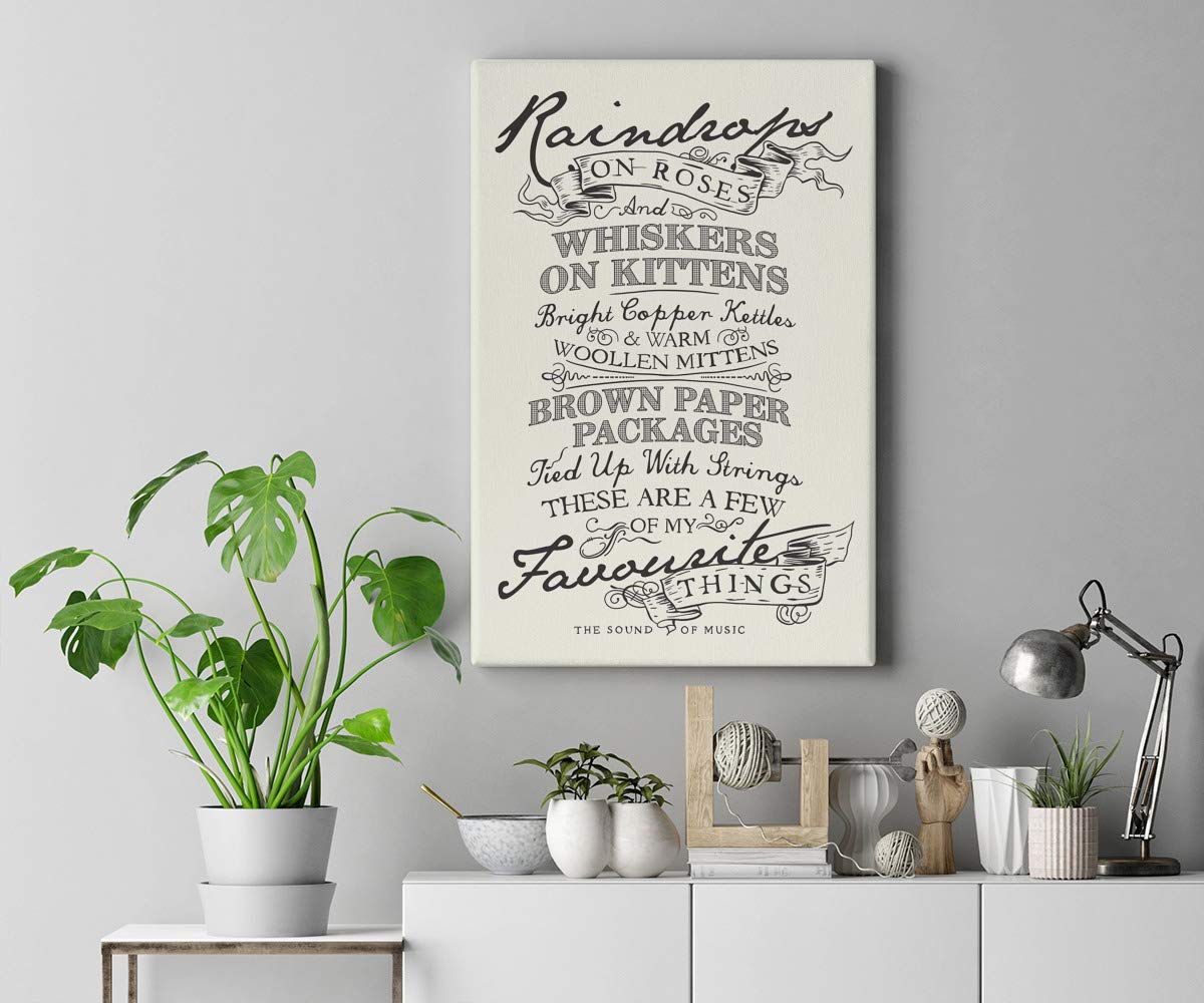 My Favorite Things Framed Canvas Print - 12x18