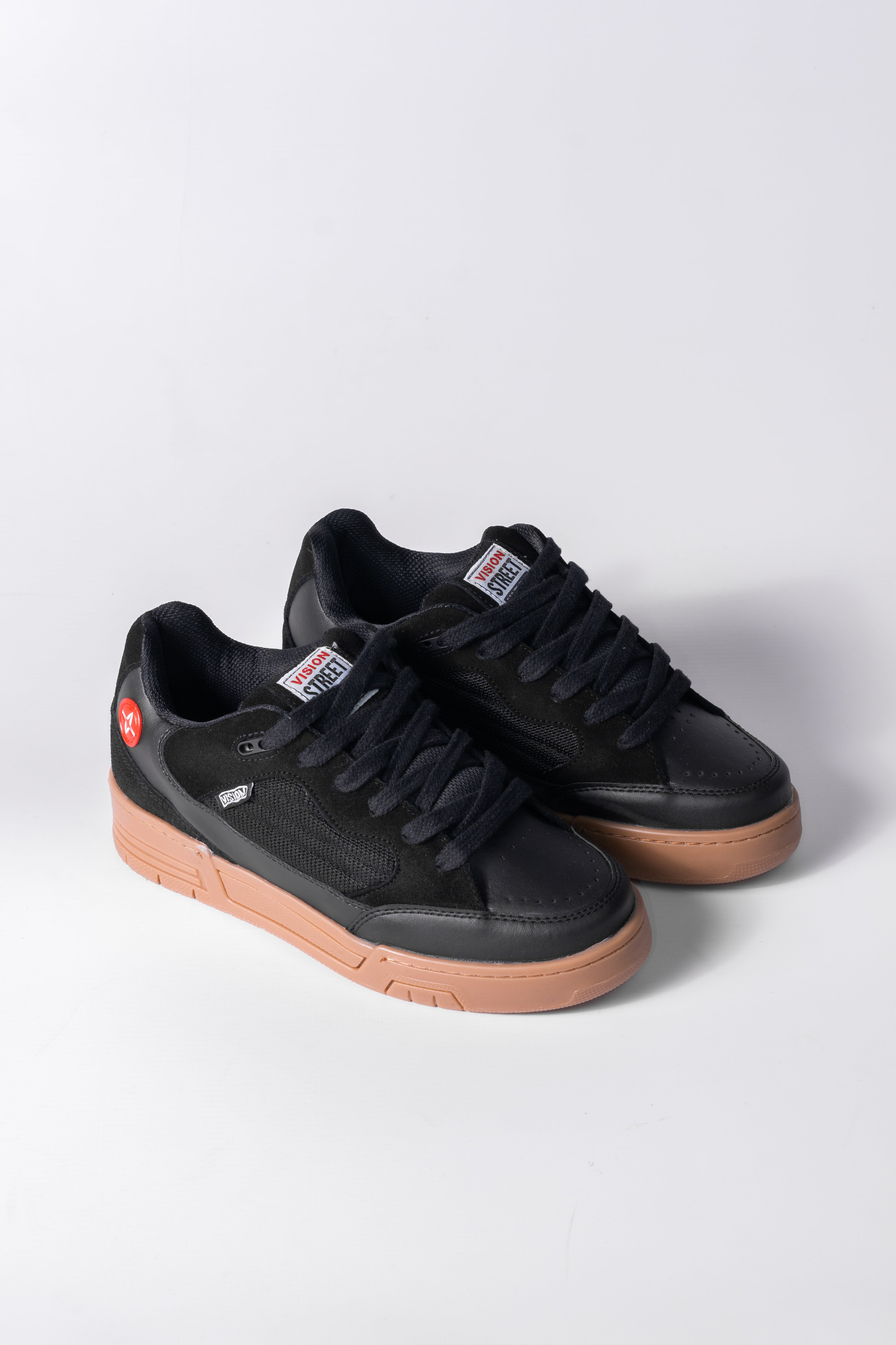 Unisex Vision Saavy Black Gum Sneakers - Comfortable Casual Shoes for Men & Women - Perfect for Running, Walking & Everyday Wear