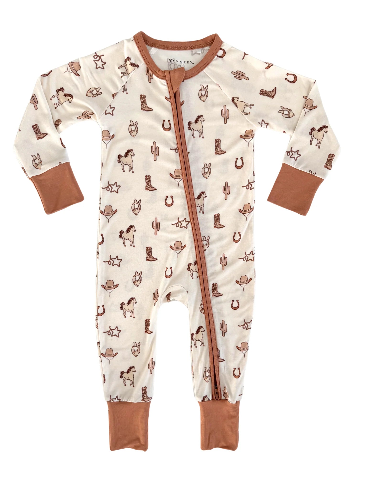 Yeehaw Cowboy Zippered Romper - Western Style Baby Jumpsuit for Boys & Girls | Perfect for Rodeo, Cowboy Themed Parties & Western Photo Shoots