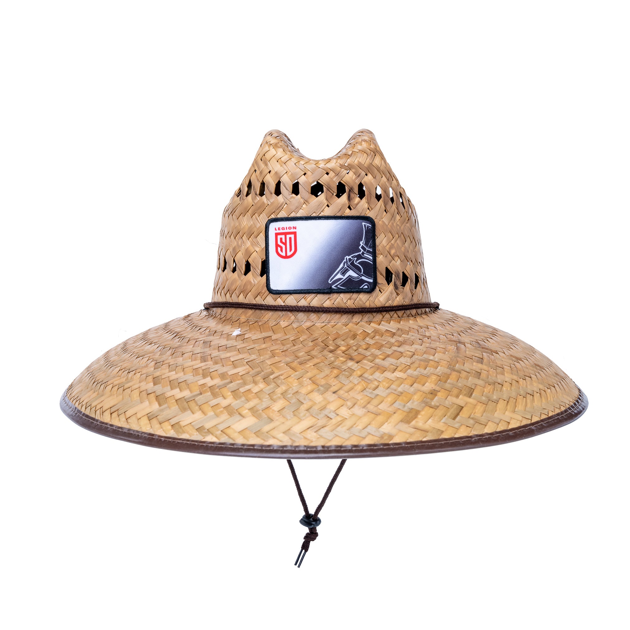 SD Legion Wide Brim Straw Patch Hat - UPF 50+ Sun Protection for Men & Women - Perfect for Beach, Hiking, and Outdoor Adventures