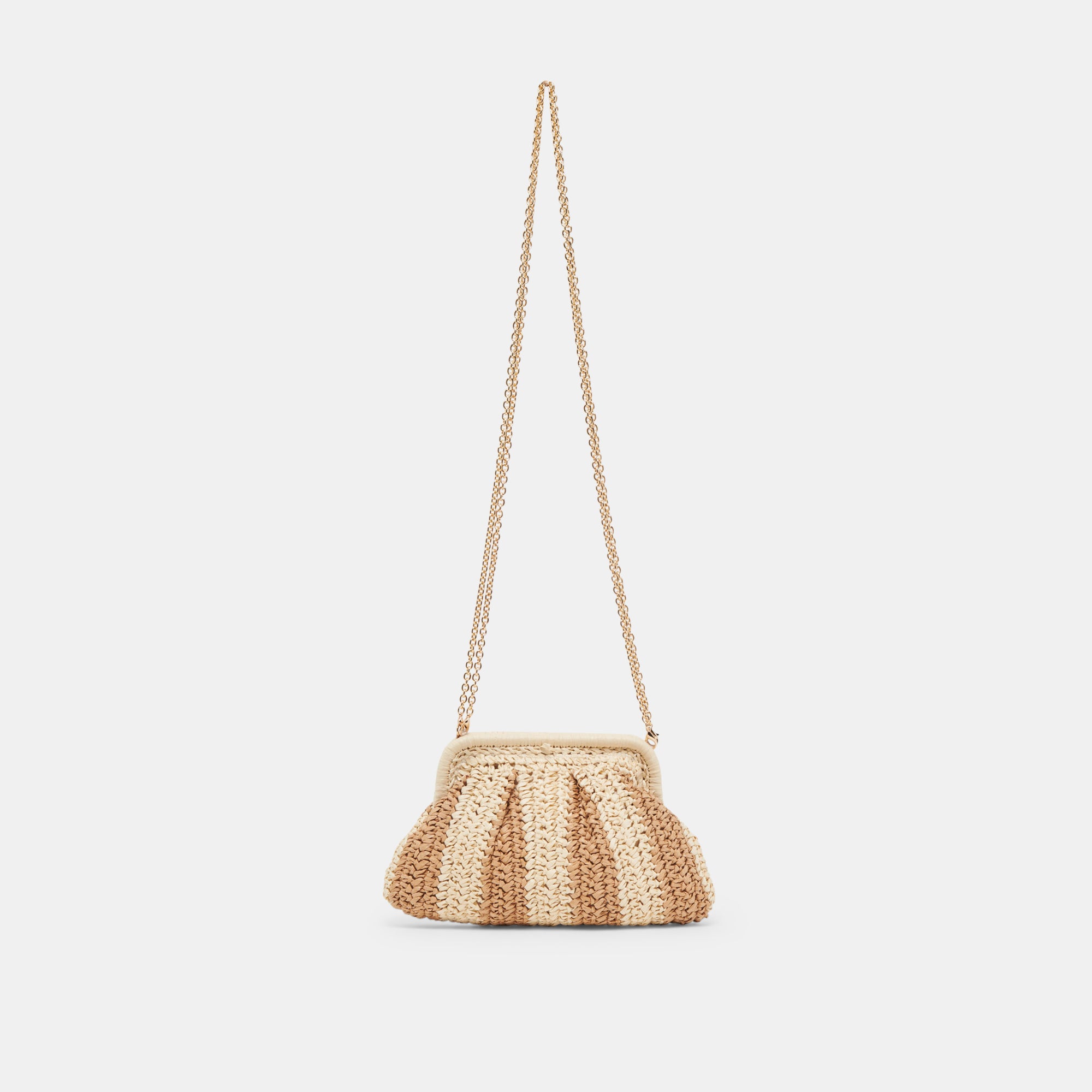 HYDRA CLUTCH NATURAL RAFFIA HANDBAG - Women's Woven Straw Purse for Summer Beach, Vacation & Outdoor Events
