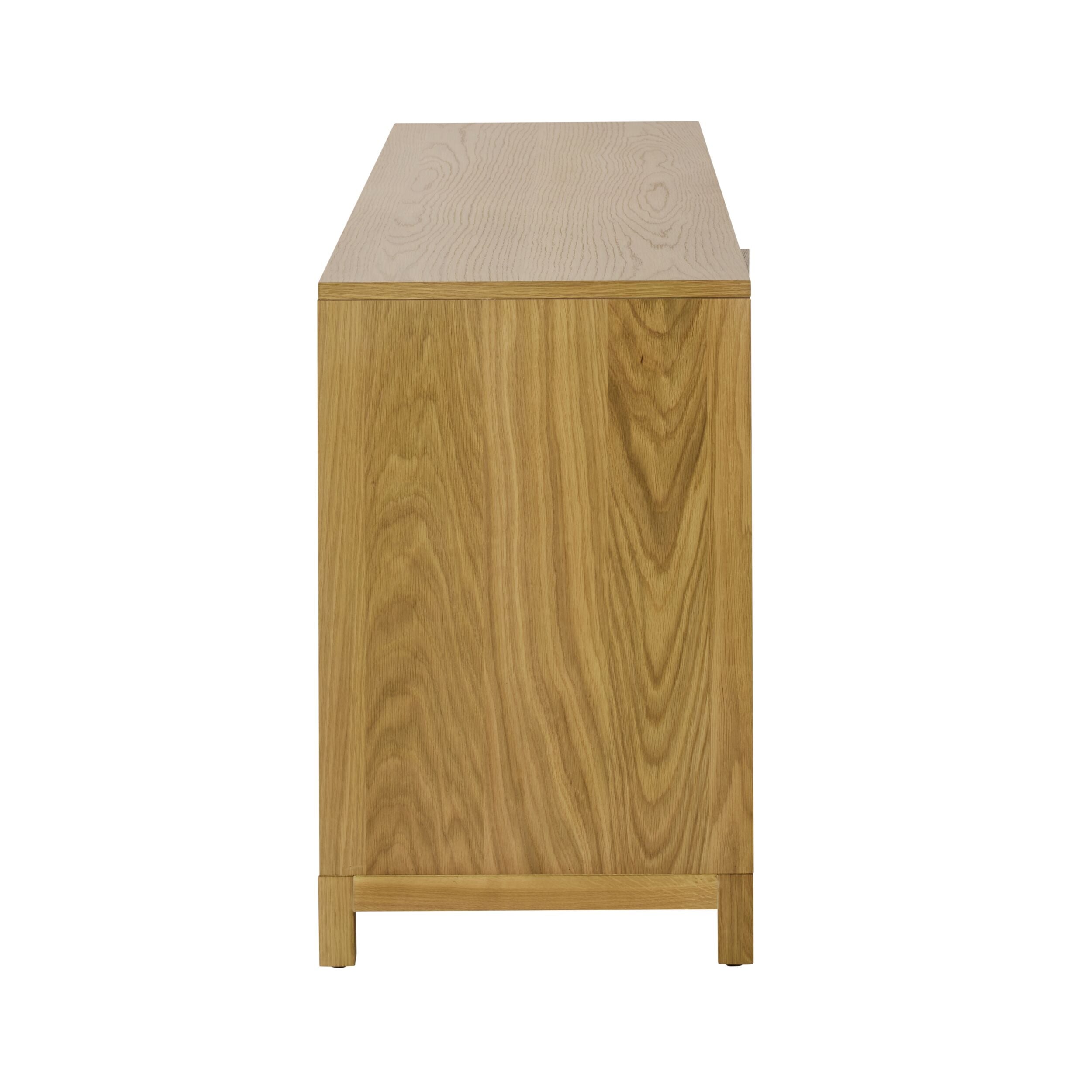 Avalon 4-Door Sideboard in Light Oak - Modern Buffet Cabinet for Dining Room Storage & Display