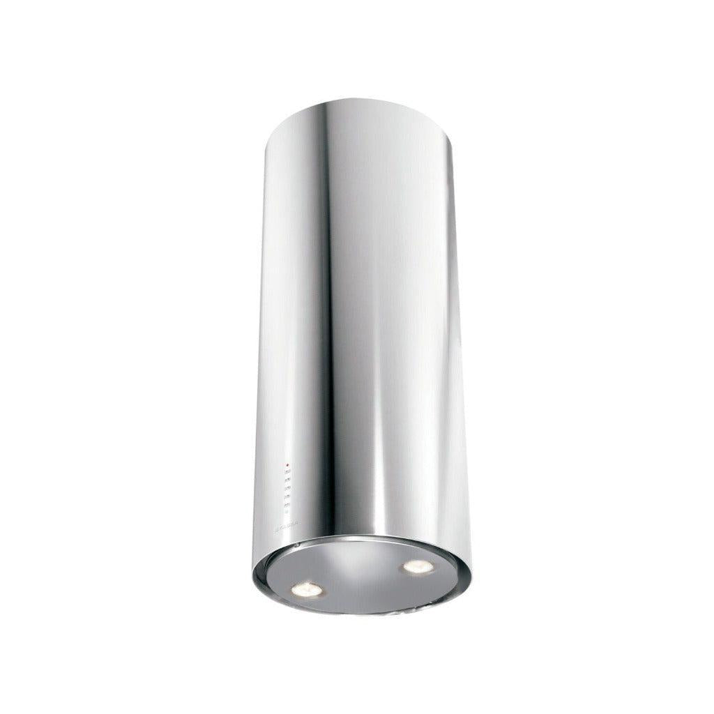 Faber Cylindra Isola 15-Inch Stainless Steel Island Mount Range Hood - Powerful Kitchen Ventilation for Open Concept Homes