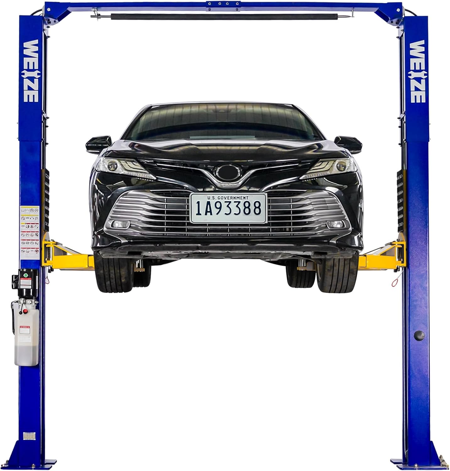WEIZE 10000lbs 2 Post Car Lift with Double Point Release - Heavy Duty Overhead Auto Truck Tractor Lift for Repair Shops & Garages | Perfect for Vehicle Maintenance & Auto Repair Services