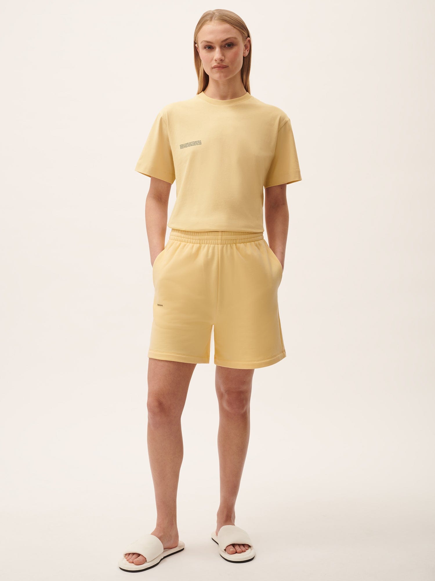 Women's 365 Midweight Cotton T-Shirt - Soft Breathable Casual Tee in Seashell Yellow | Perfect for Everyday Wear, Workouts & Layering
