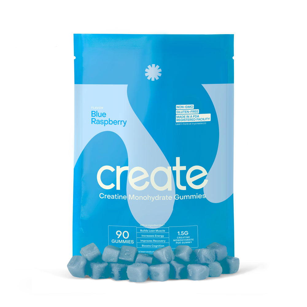 Best Creatine Monohydrate Gummies - Blue Raspberry Flavor - 90 Count for Muscle Recovery & Workout Performance - Pre/Post Workout Supplement for Athletes & Fitness Enthusiasts