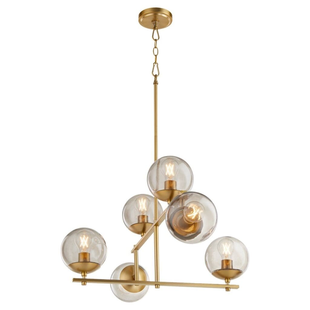 Cyan Design 11274 Edmonds Small Aged Brass Chandelier - Elegant Lighting for Dining Room, Bedroom, or Entryway