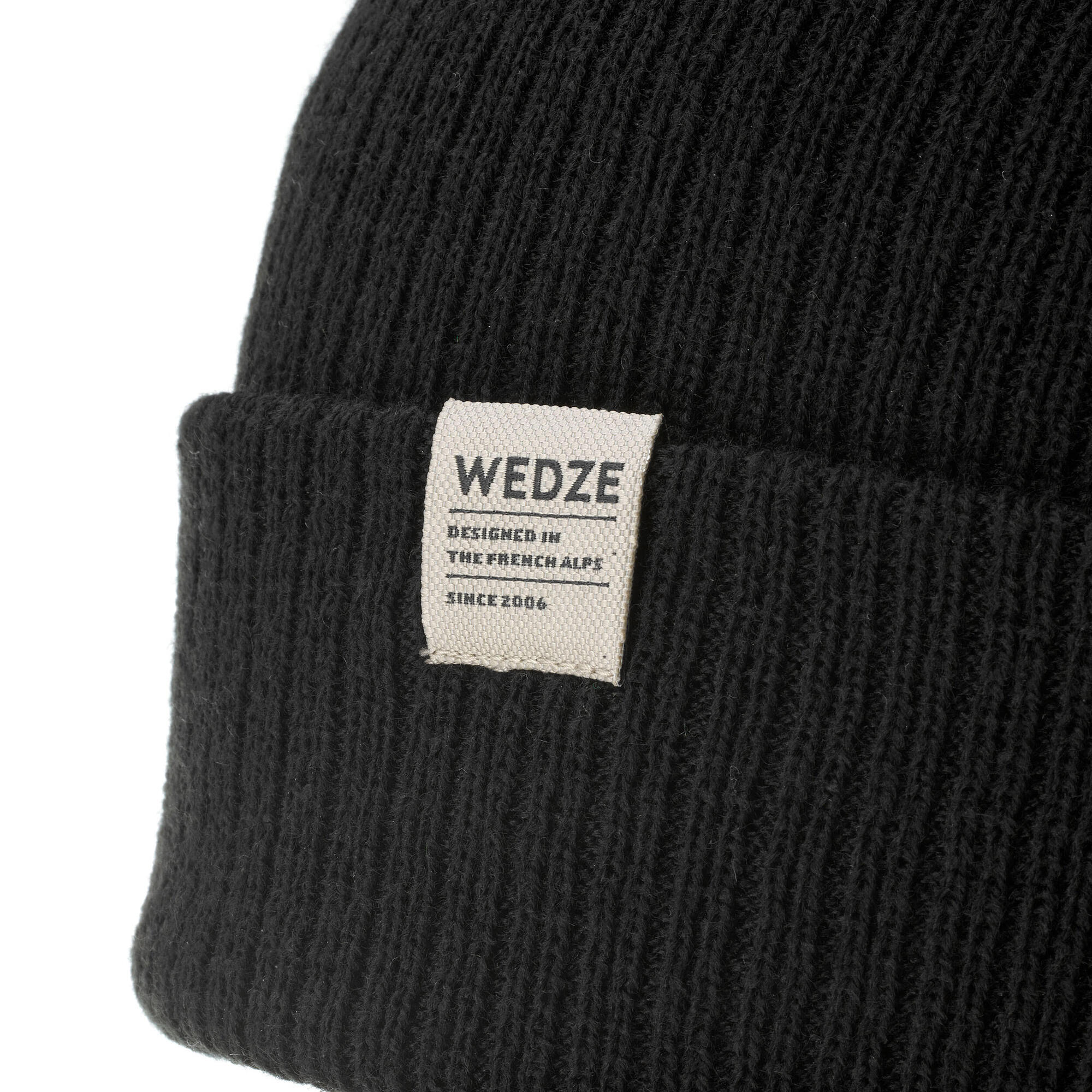 Wedze Fisherman Knit Beanie - Warm Winter Hat for Men & Women - Soft Acrylic Wool Blend - Outdoor Skiing, Hiking, and Casual Wear