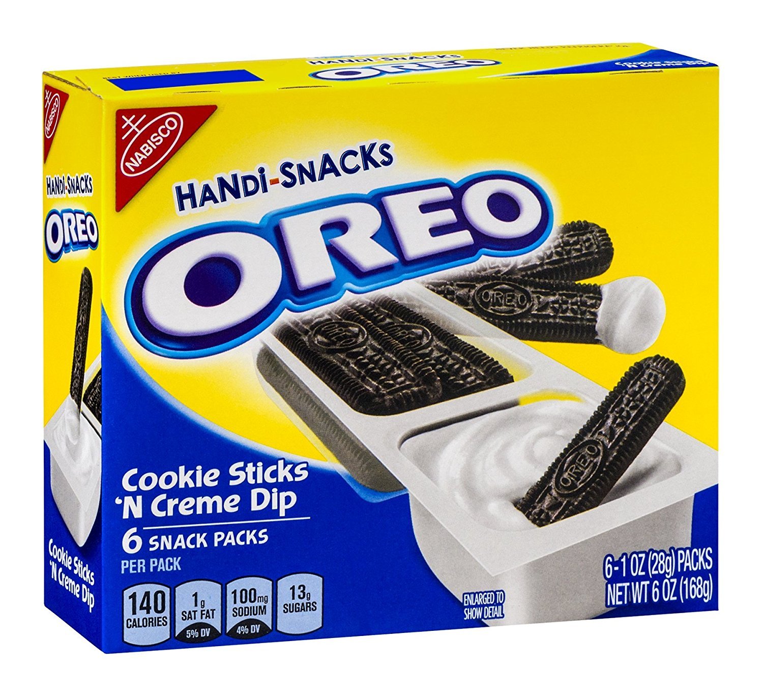 Oreo Sticks N Creme Snack Pack (6oz x 4) | Kraft Handi Snacks | Perfect for Lunchboxes, After-School Treats & On-the-Go Snacking
