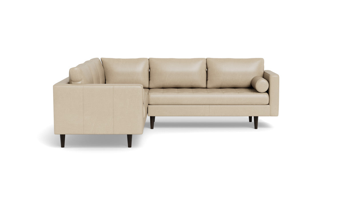 Ladybird 103 Genuine Leather Corner Sectional Sofa - Modern L-Shaped Couch for Living Room, Lounge & Home Theater Comfort