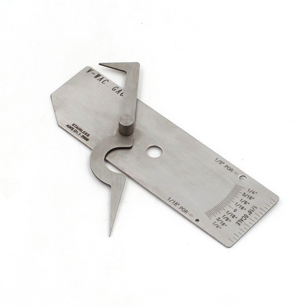 Weld V-Wac Gauge - Standard Welding Biting Edge Undercut Measurement Tool - Professional Welder Inspection Ruler for Pipe & Plate Welding Quality Control