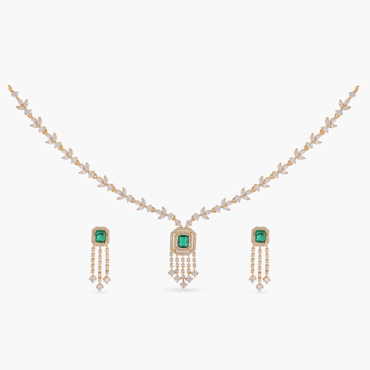 Mireille Elegant Cubic Zirconia Necklace Set for Women - Perfect for Weddings, Parties & Special Occasions
